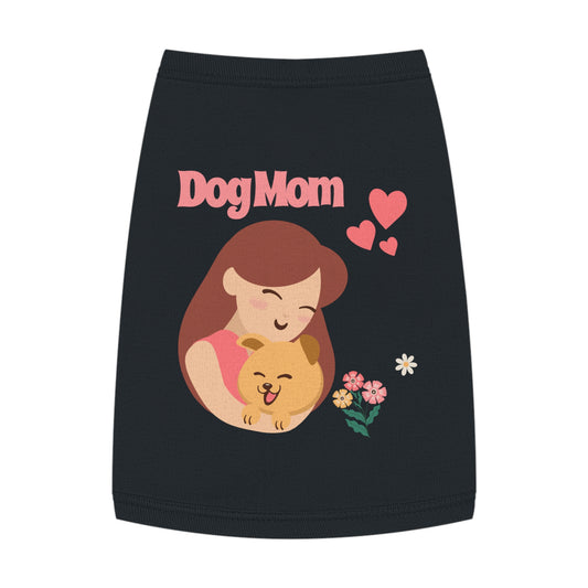 Dog Mom Pet Tank Top - Cute Floral Illustration