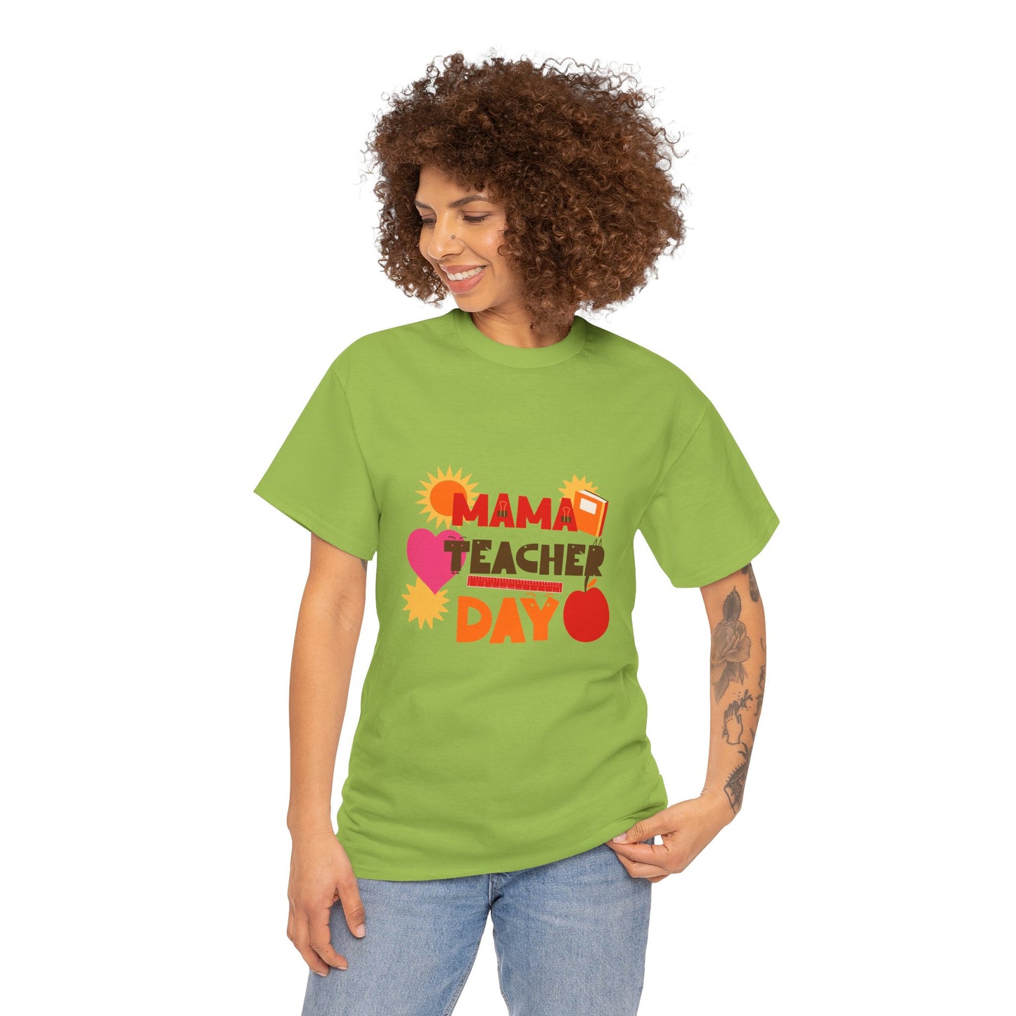 Mama Teacher Day Heavy Cotton T-shirts