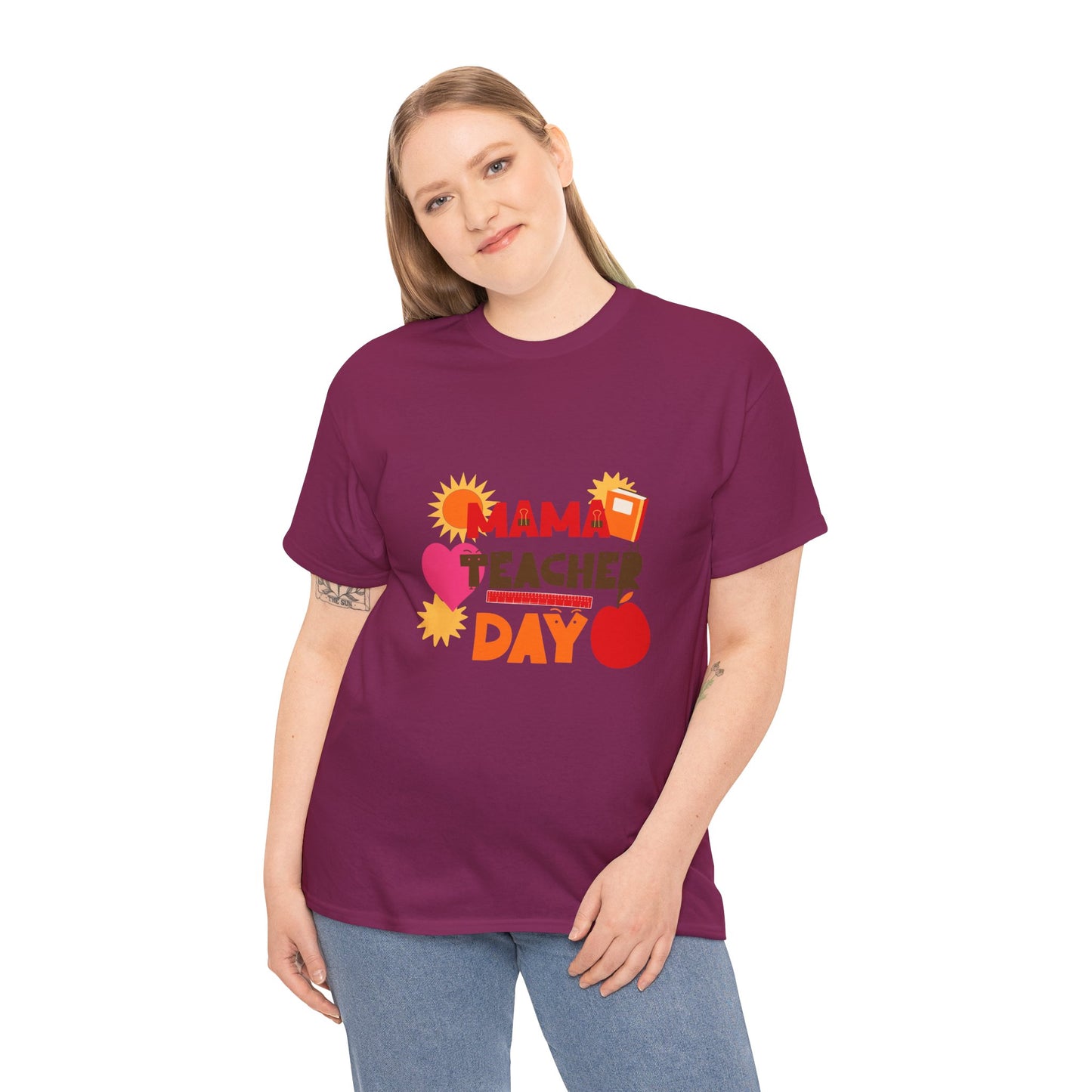 Mama Teacher Day Heavy Cotton T-shirts