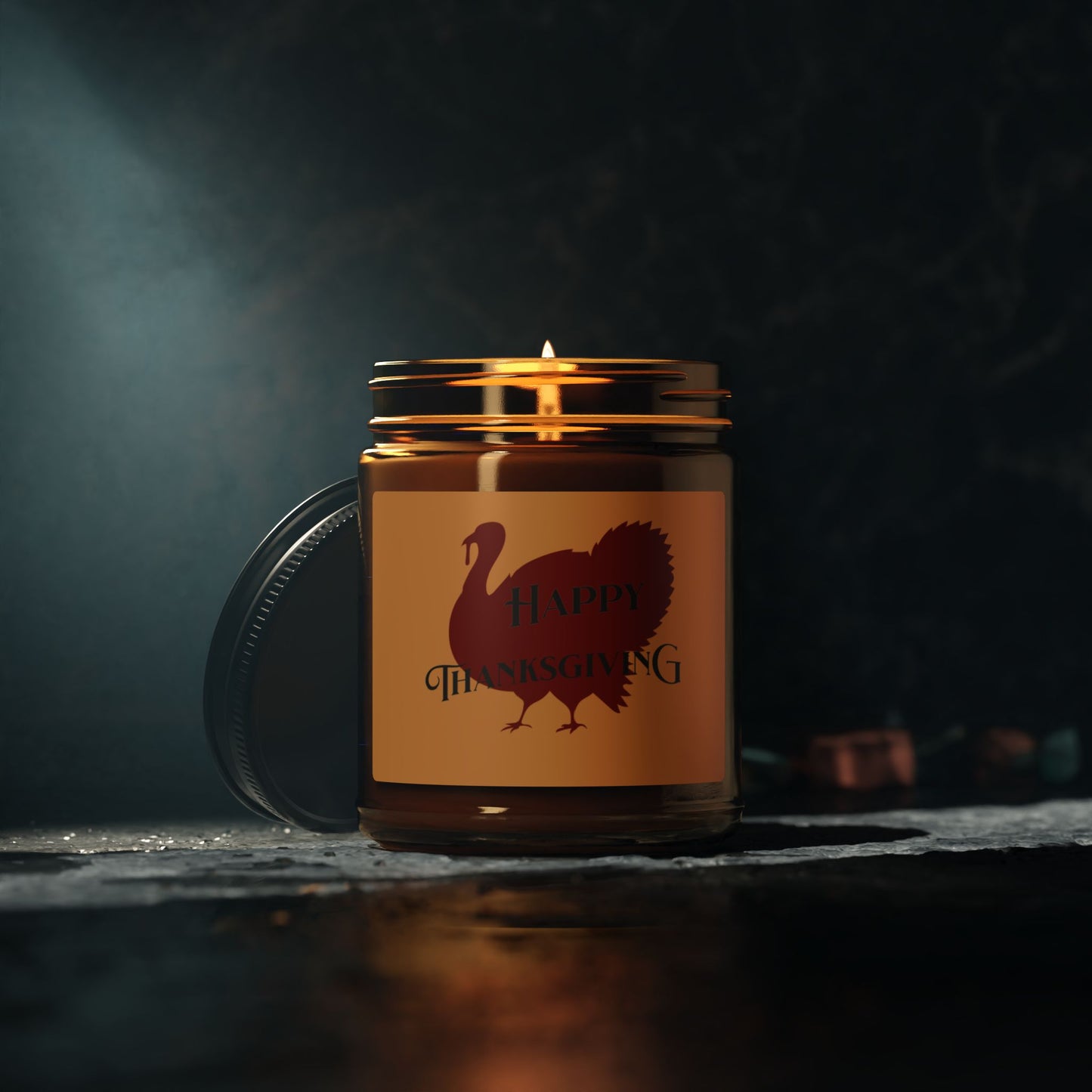 Scented Soy Candle (Multi-Size, Amber Jar)