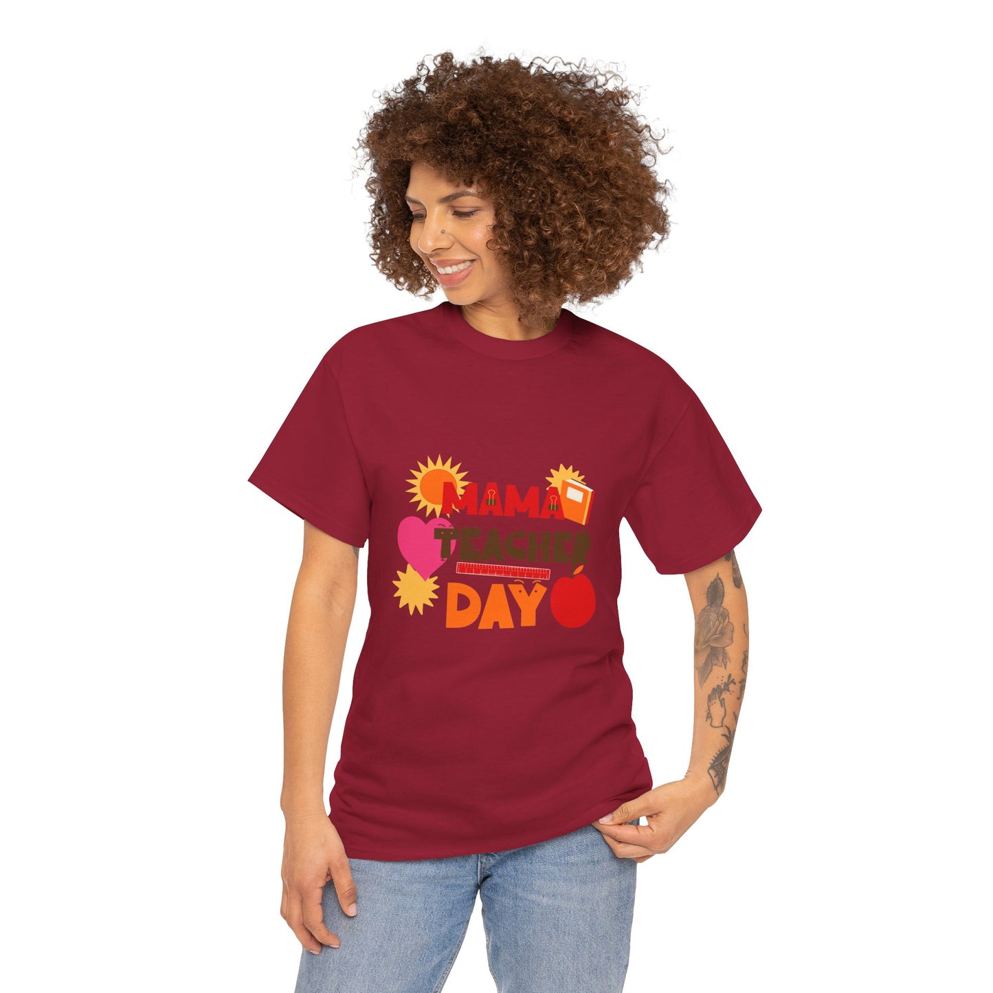 Mama Teacher Day Heavy Cotton T-shirts