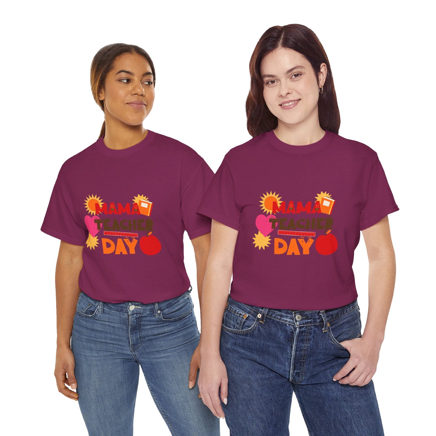 Mama Teacher Day Heavy Cotton T-shirts