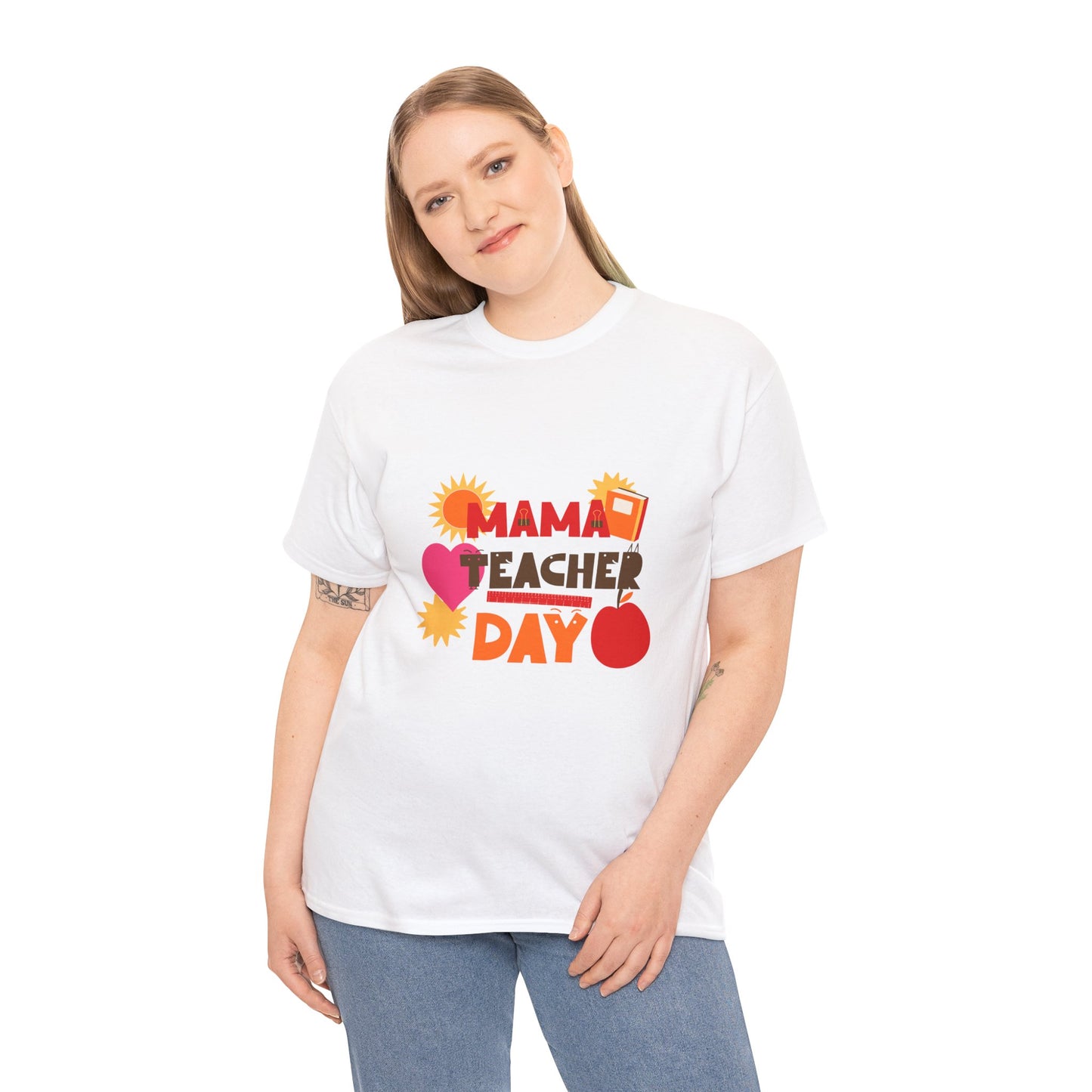 Mama Teacher Day Heavy Cotton T-shirts