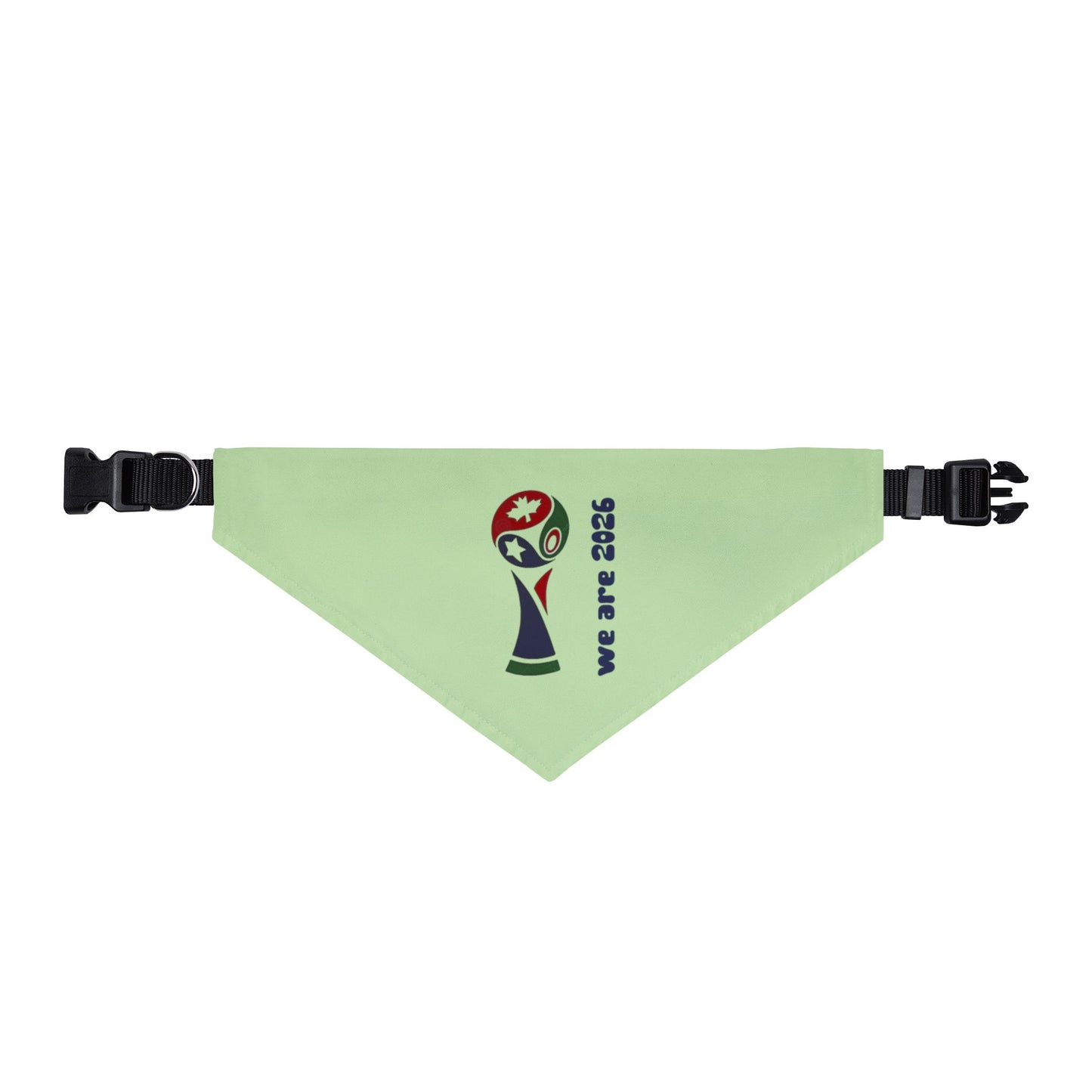 Clip-on Pet Bandana — World Cup 2026 Trophy Design (Soccer Fan Bandana)