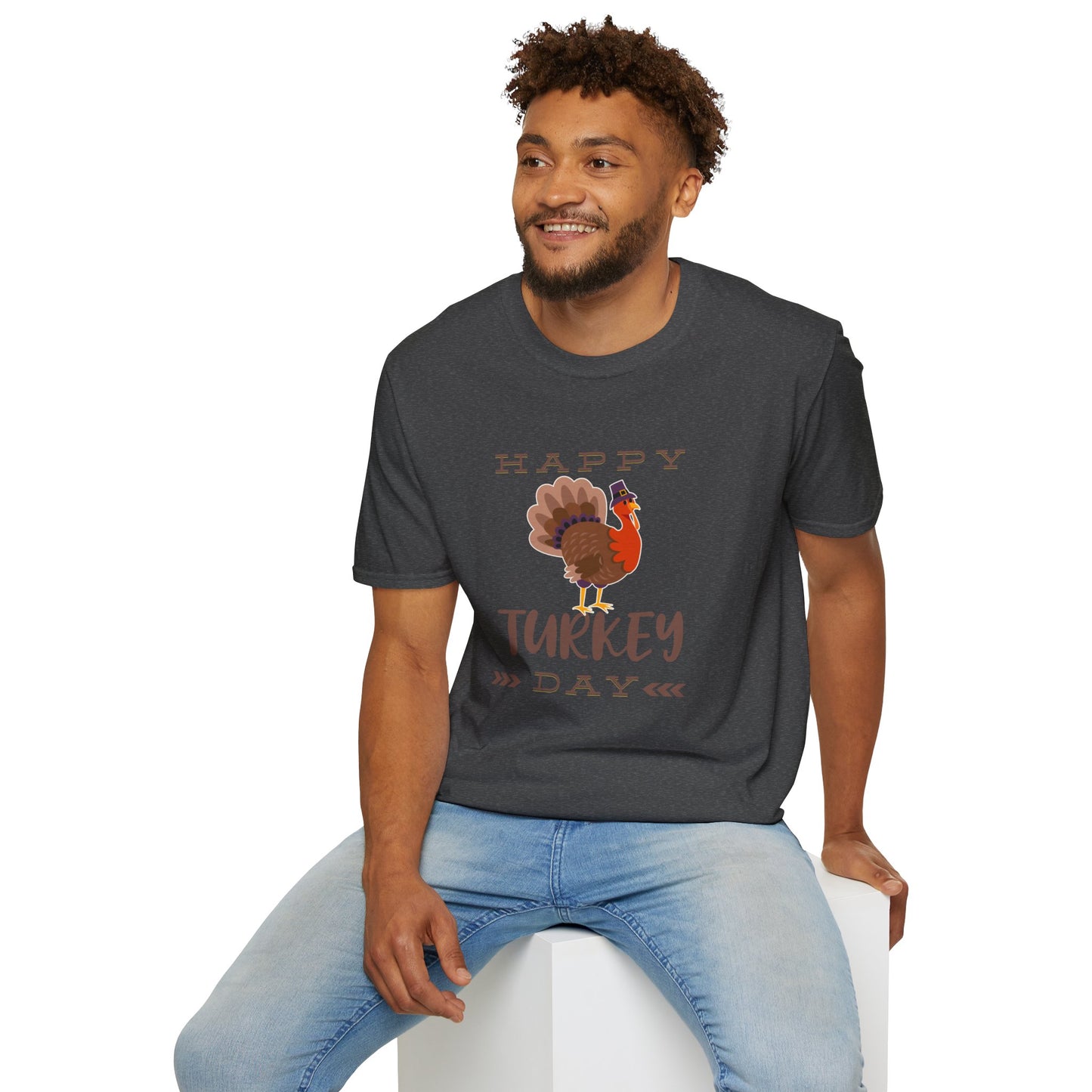 Thanksgiving Unisex Softstyle T-Shirt - Festive Fall Holiday Design