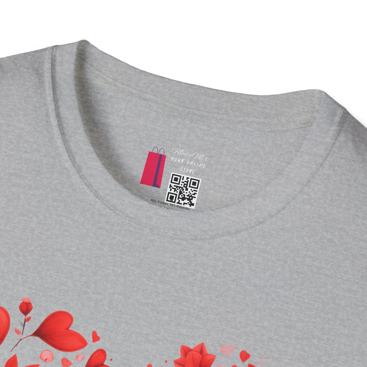 Heart Floral T-Shirt — Red Heart Bouquet Valentine's Tee