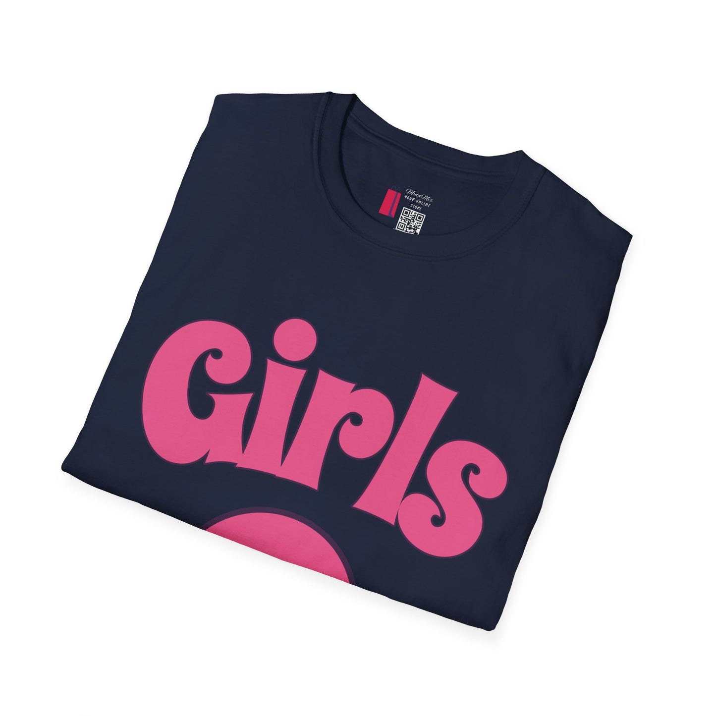 Girls Smiley T-Shirt — Retro Pink Graphic Tee
