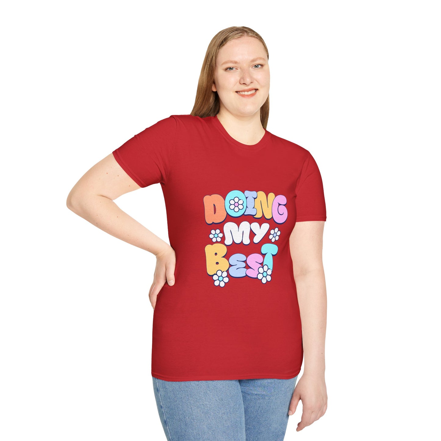 Retro Floral "Doing My Best" T-Shirt