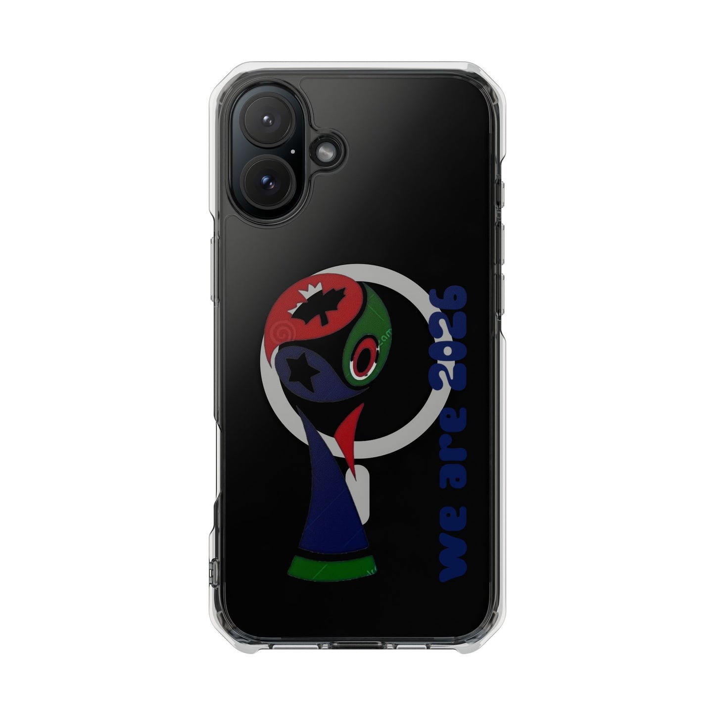 2026 World Cup Clear Magnetic Phone Case — "We Are 2026" Abstract Globe Design
