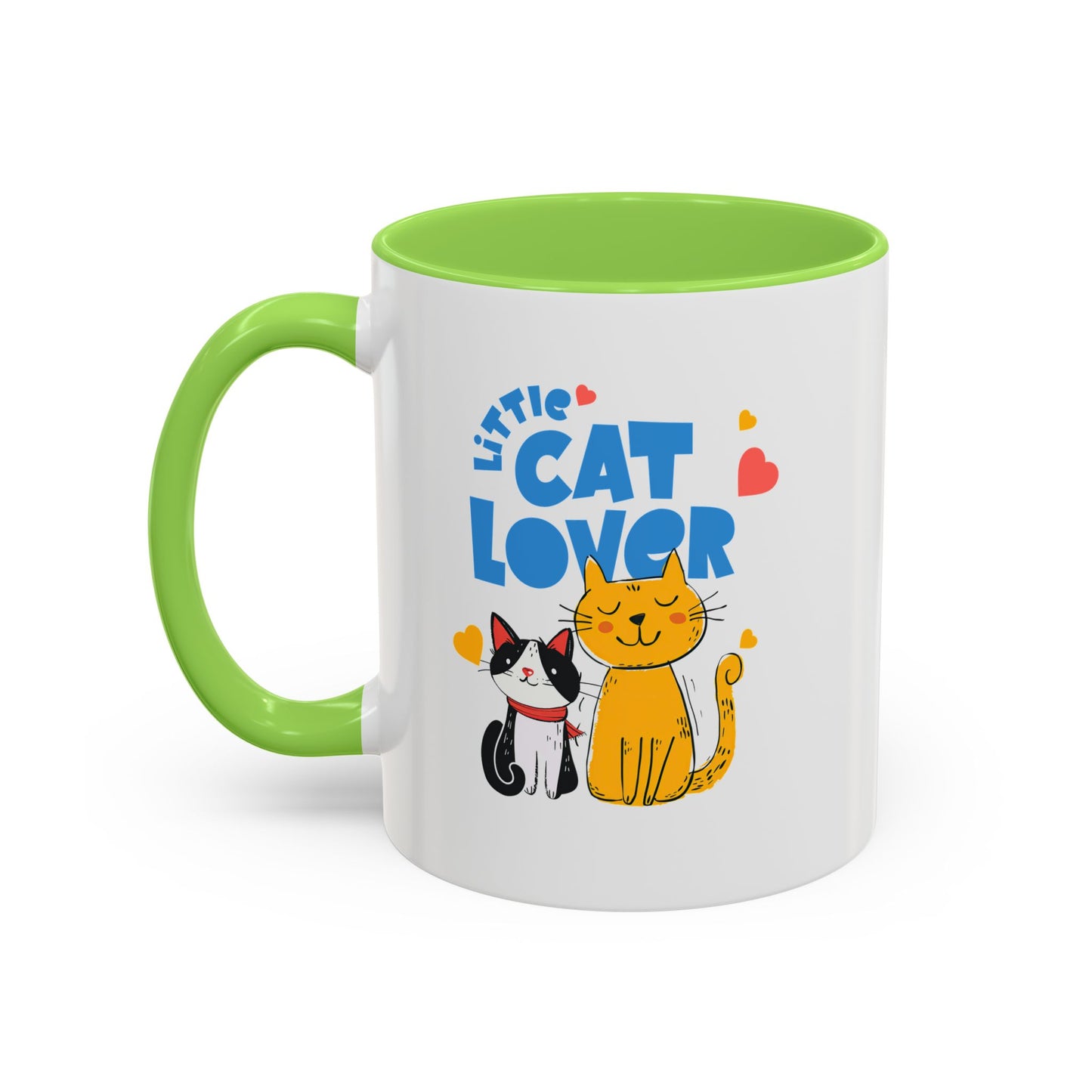Cat Lover Mug — Colorful 11oz/15oz Ceramic Coffee Cup (Little Cat Lover Design)