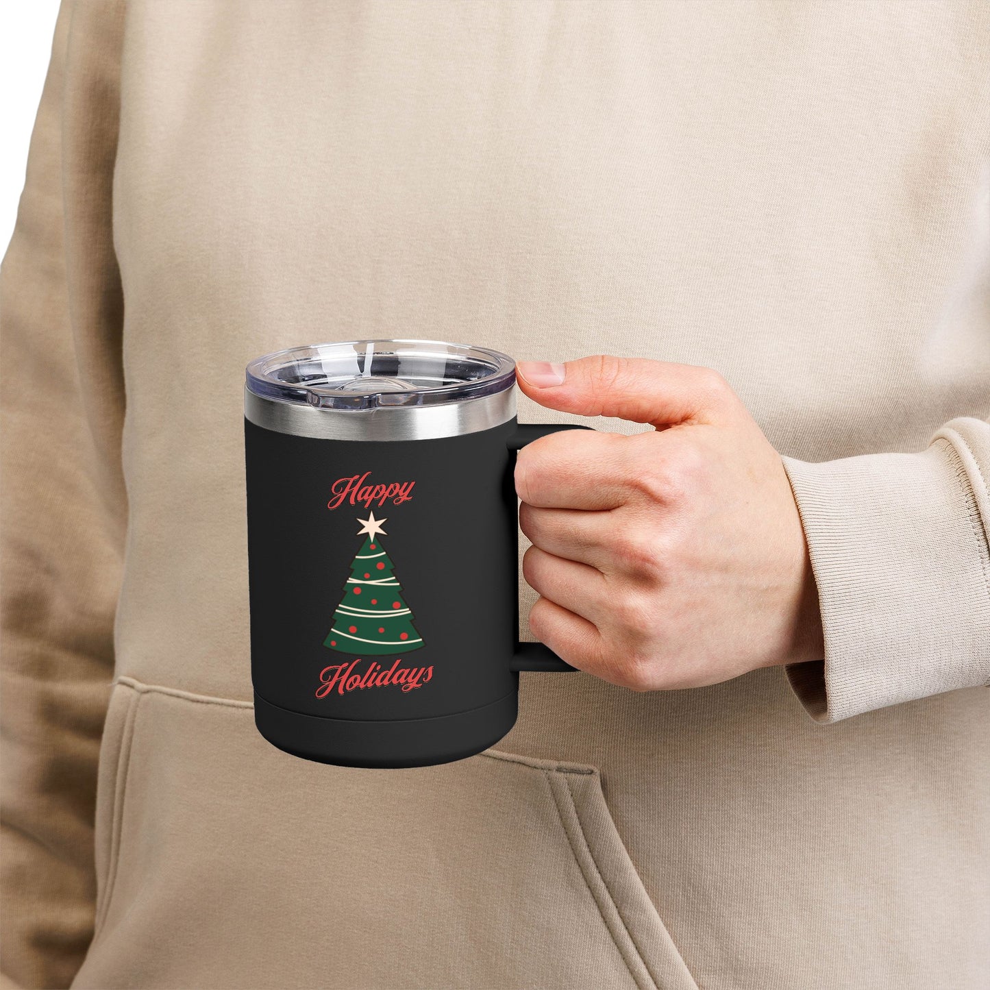 Christmas Coffee Mug Tumbler, 15oz