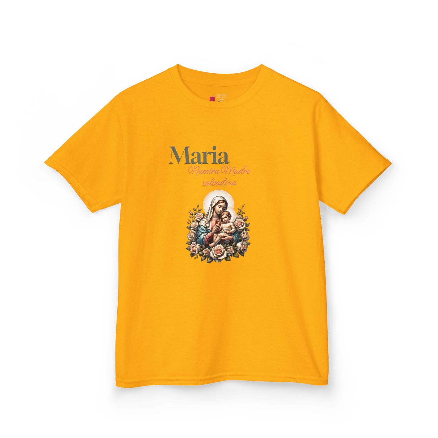 Kids Maria Virgen Faith T-Shirt — Religious Catholic Children's Tee