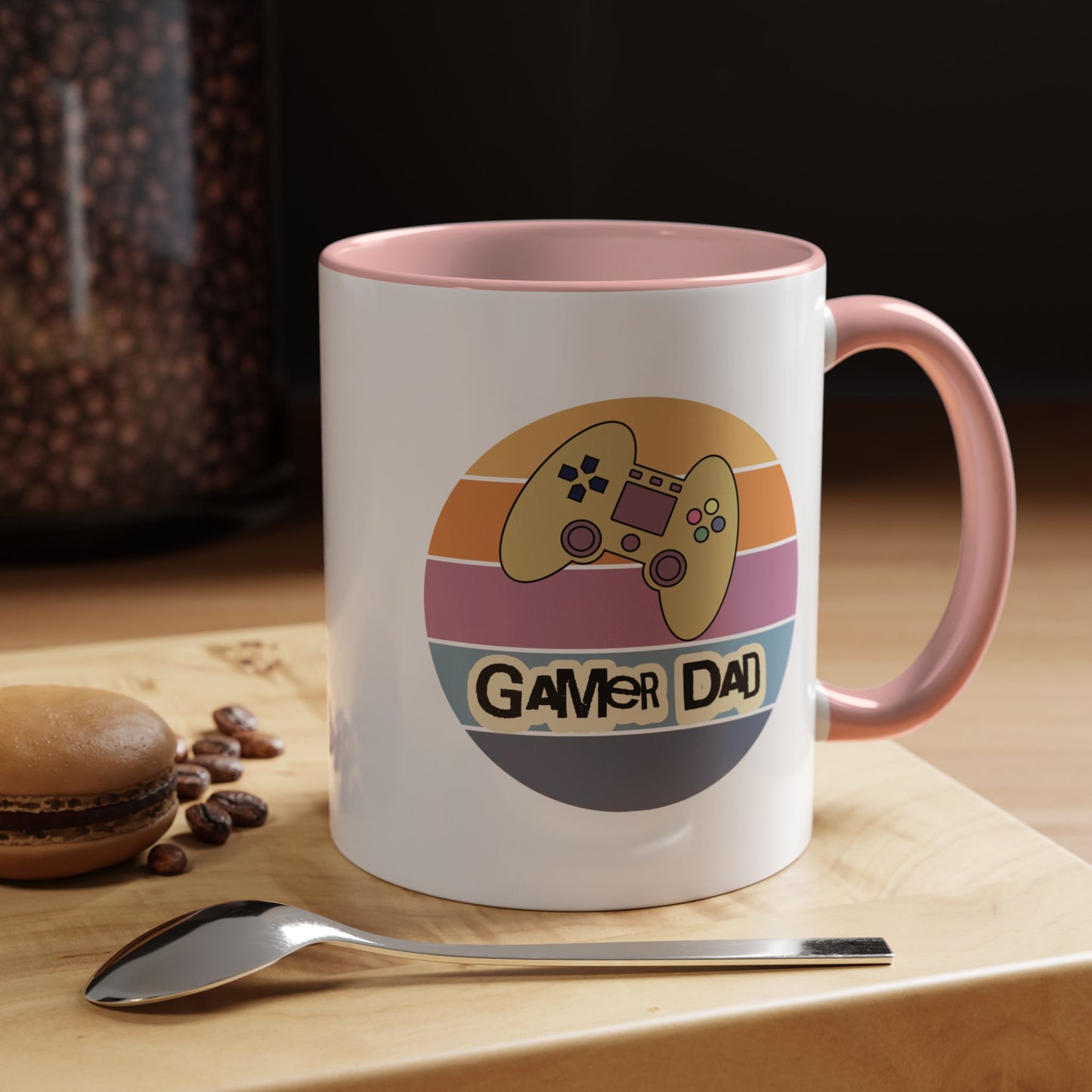 Gamer Dad Coffee Mug — Retro Controller Accent Mug (11/15 oz)