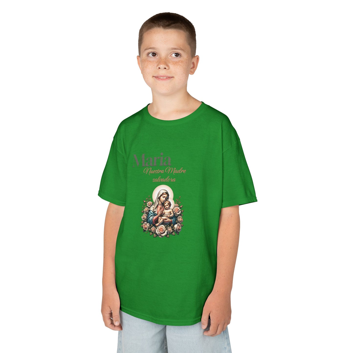 Kids Maria Virgen Faith T-Shirt — Religious Catholic Children's Tee