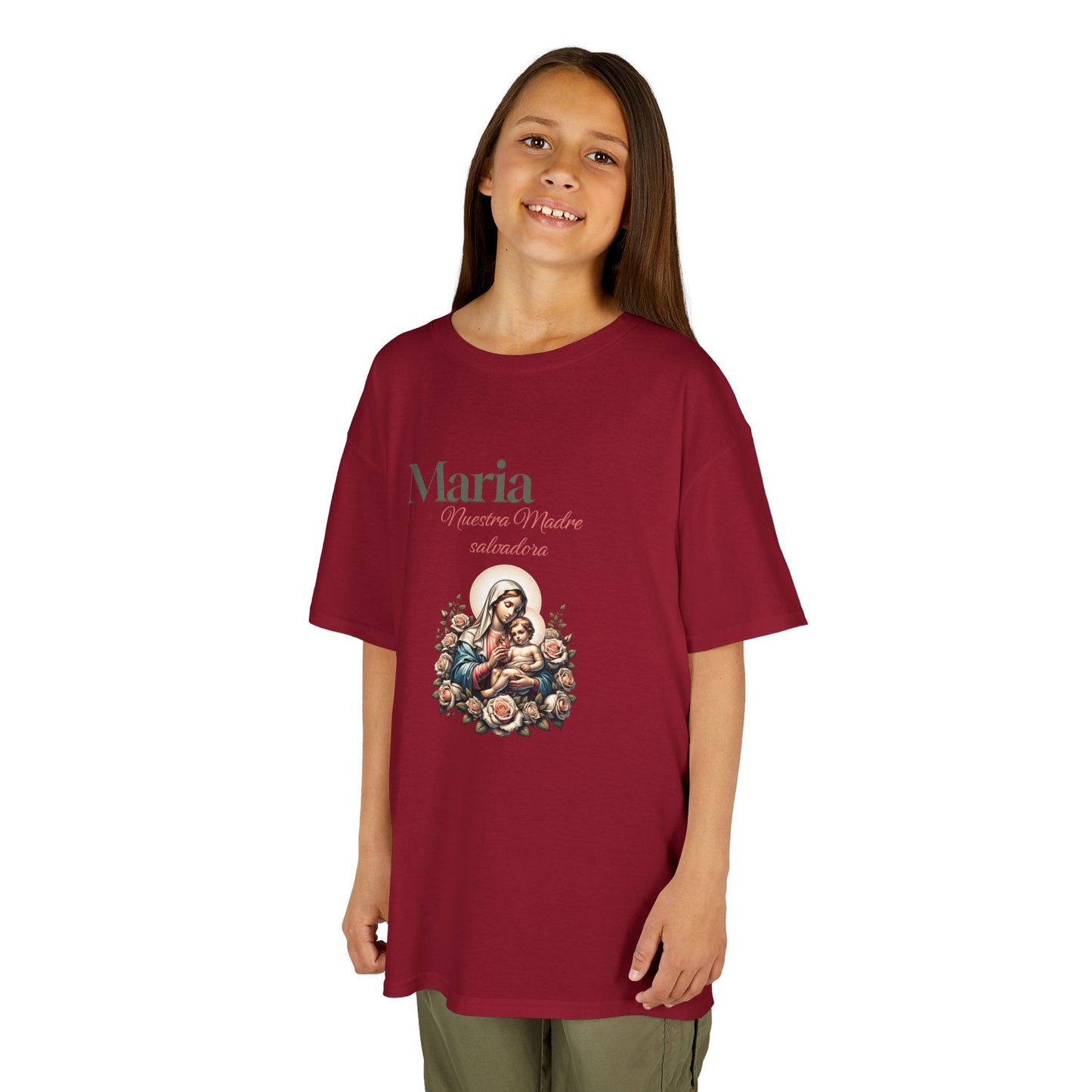 Kids Maria Virgen Faith T-Shirt — Religious Catholic Children's Tee