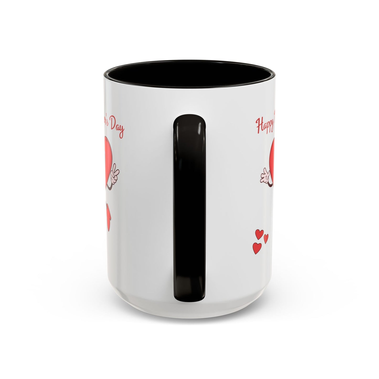 Happy Mother's Day Heart Mug — Cute Retro Heart Mom Coffee Cup (11oz, 15oz)
