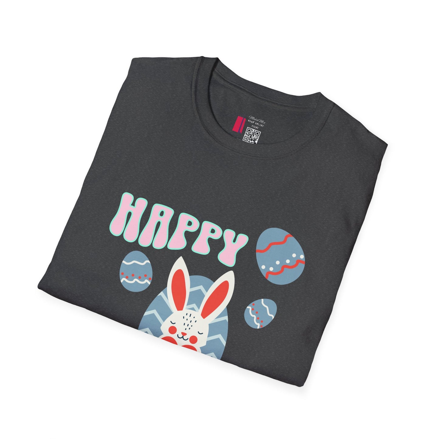 Happy Easter Bunny T-Shirt — Cute Pastel Easter Eggs Design