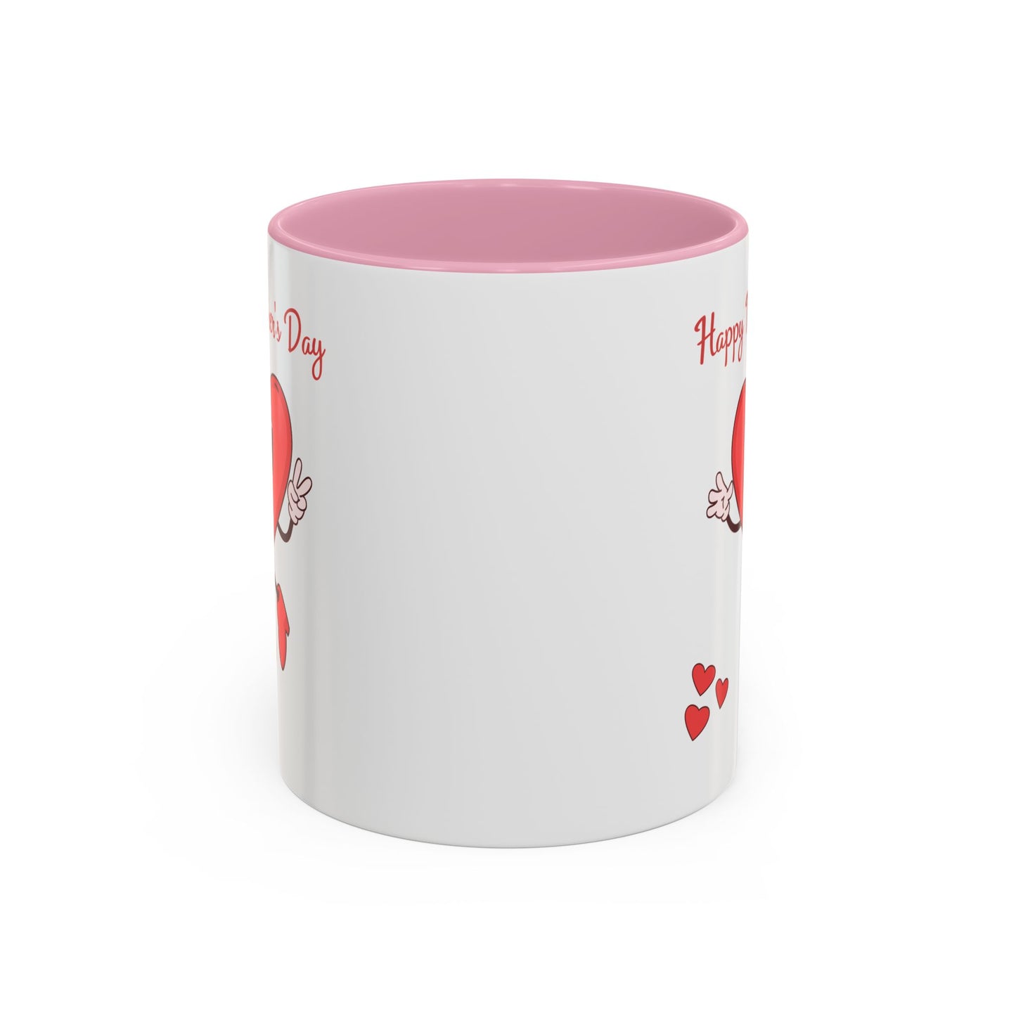 Happy Mother's Day Heart Mug — Cute Retro Heart Mom Coffee Cup (11oz, 15oz)