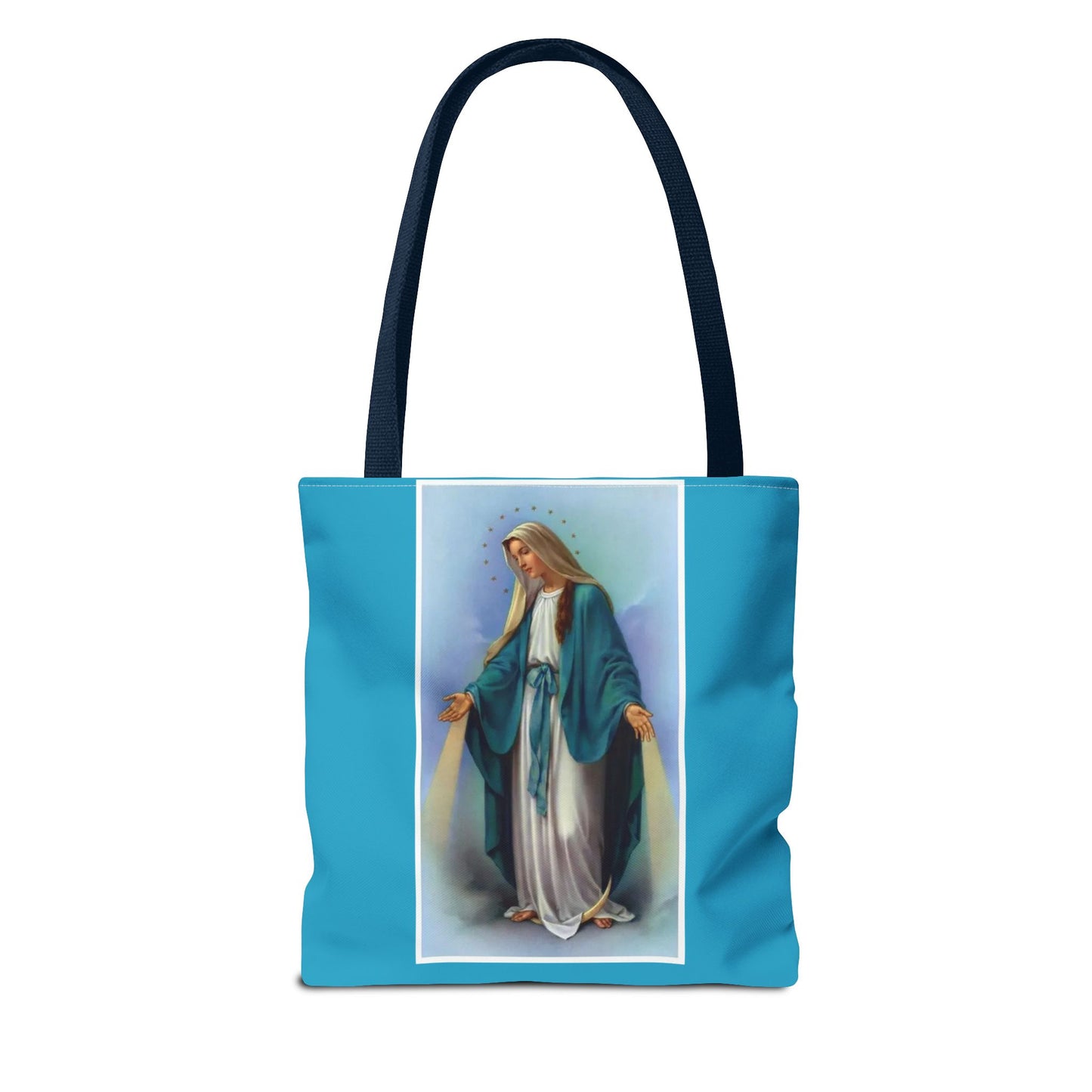 Virgin Mary Religious Tote Bag — Catholic Madonna AOP Shoulder Tote