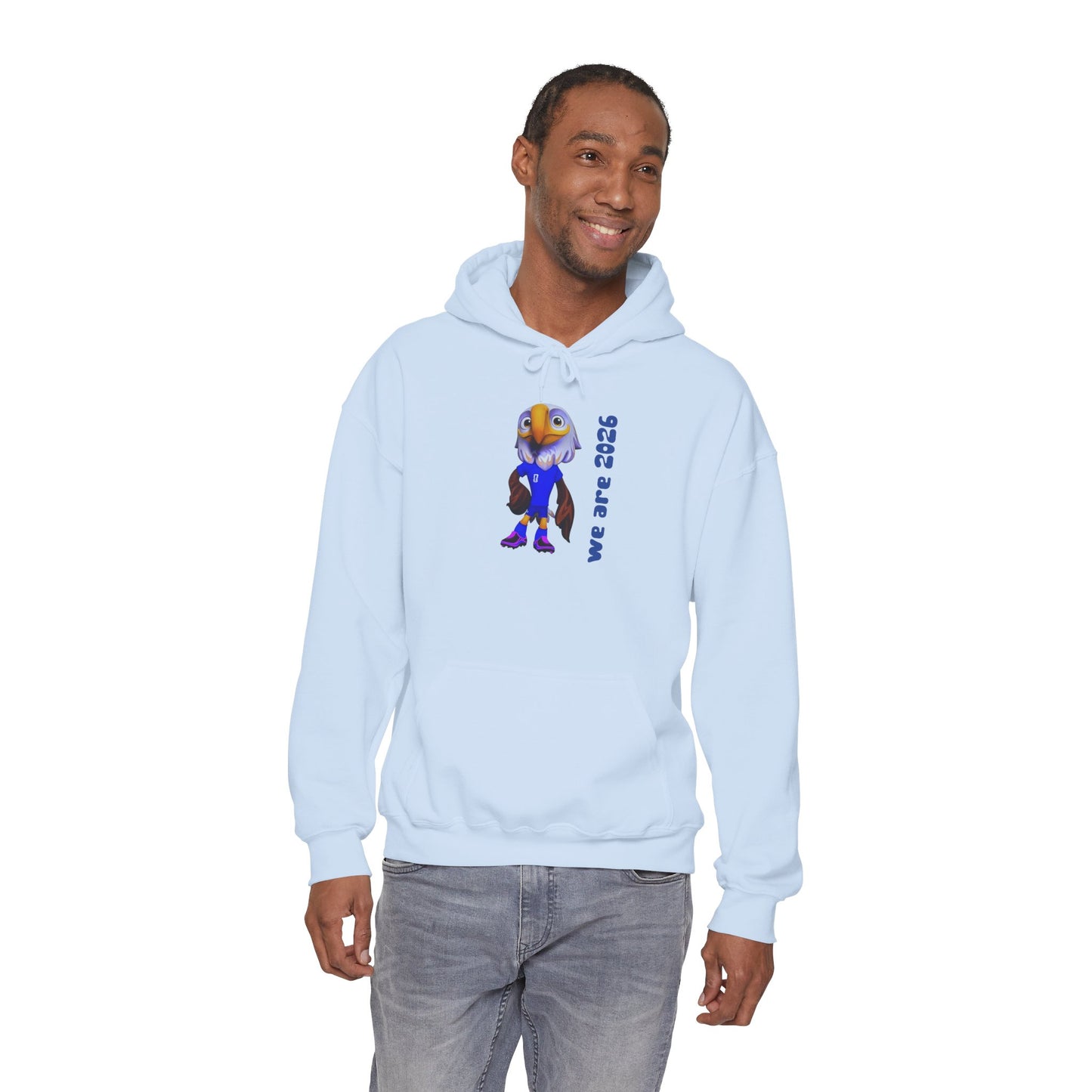 World Cup 2026 USA Eagle Mascot Hoodie — 'We Are 2026' Graphic Pullover