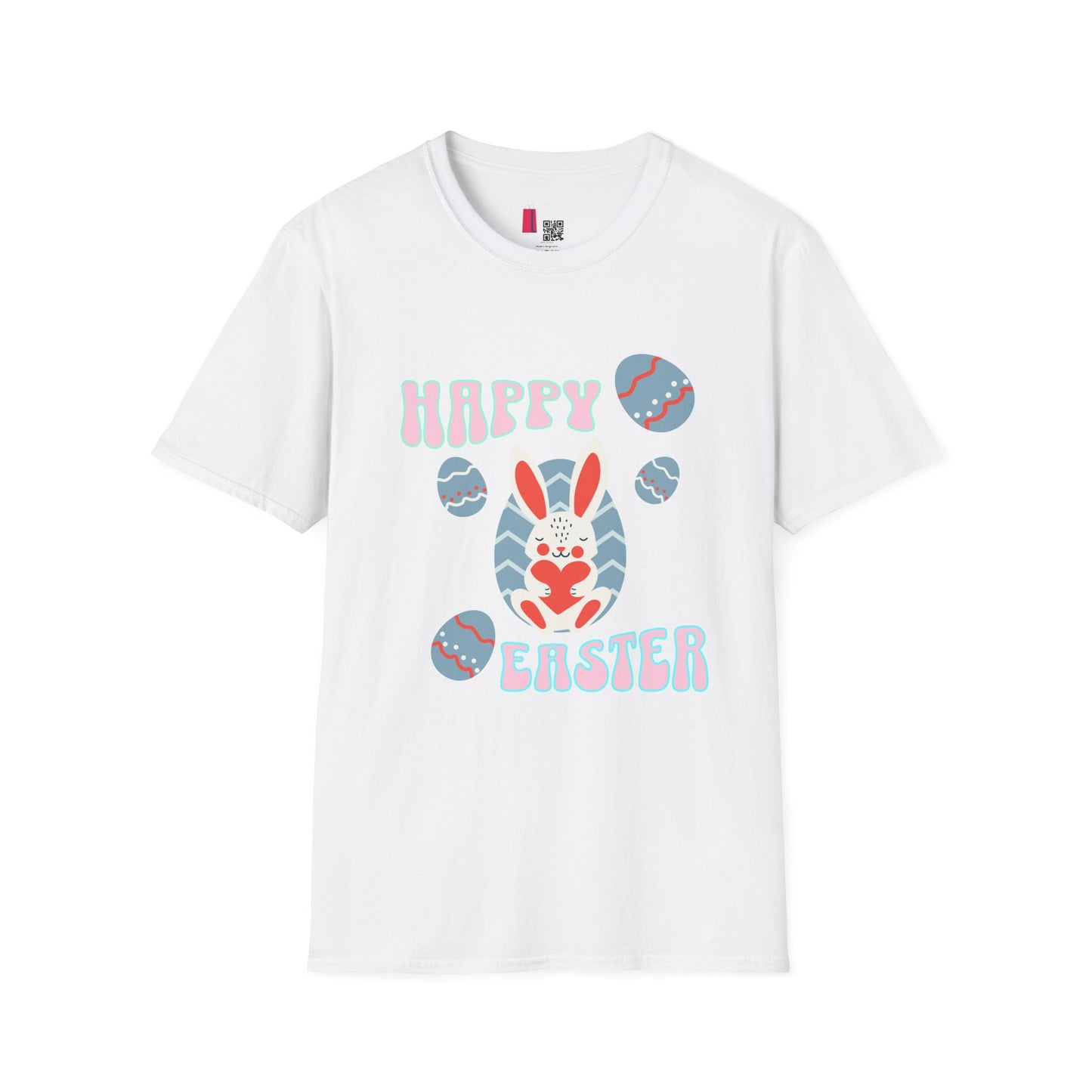 Happy Easter Bunny T-Shirt — Cute Pastel Easter Eggs Design