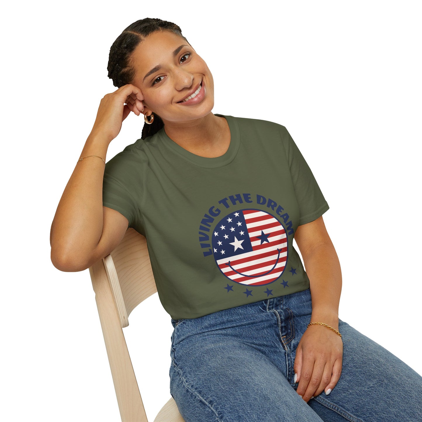 Living the Dream American Flag T-Shirt