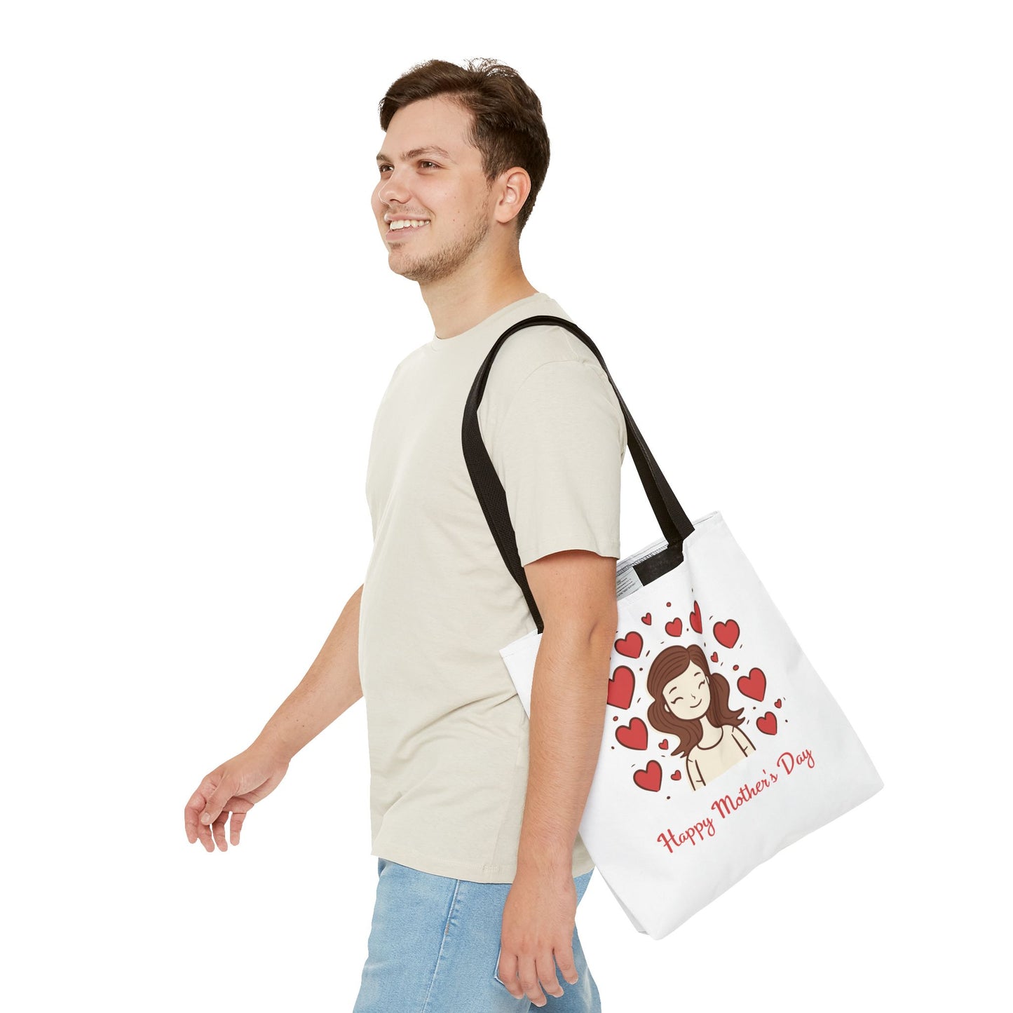 Mother's Day Hearts Tote Bag — Happy Mother's Day Gift Tote