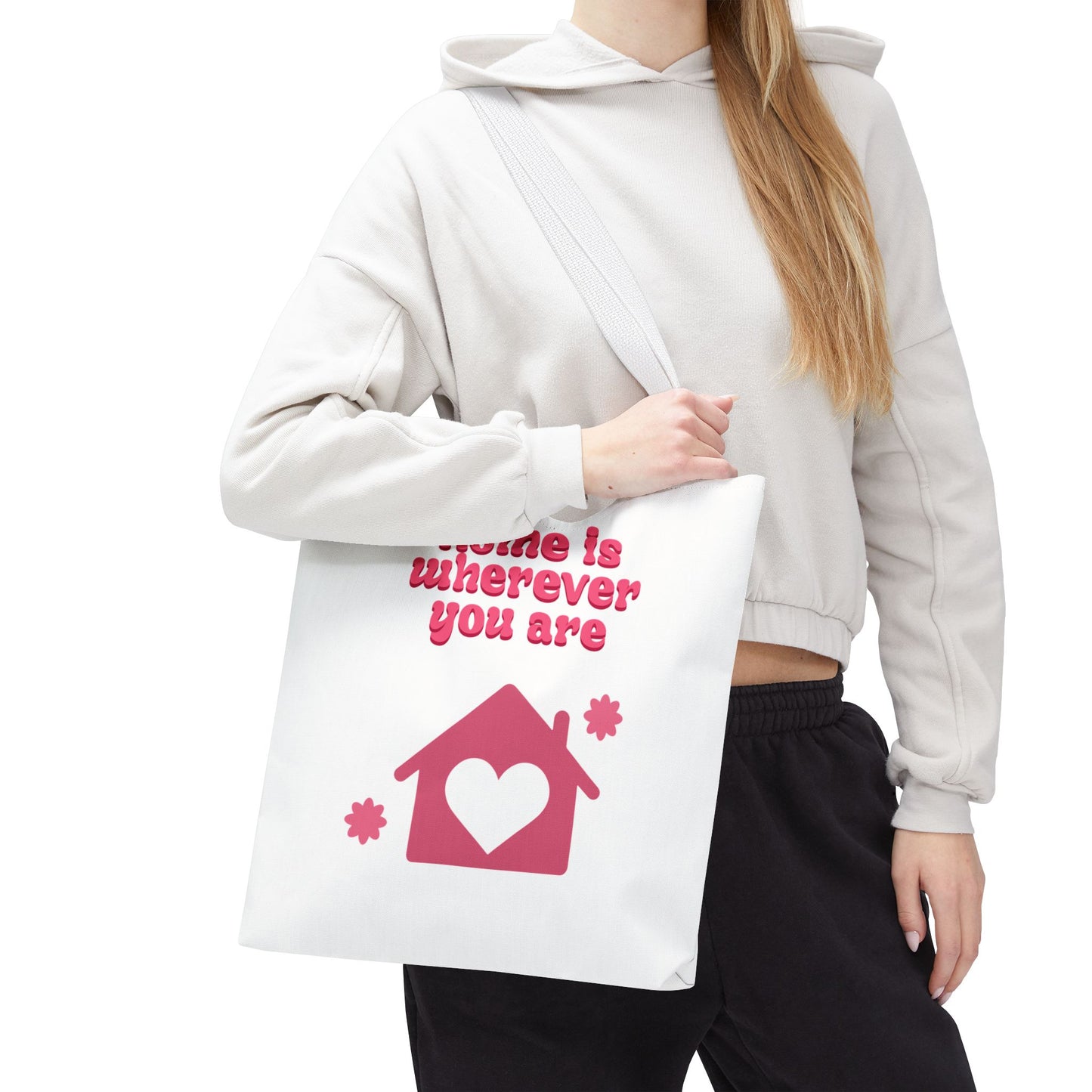 Valentine Love Tote Bag — Romantic Heart Print