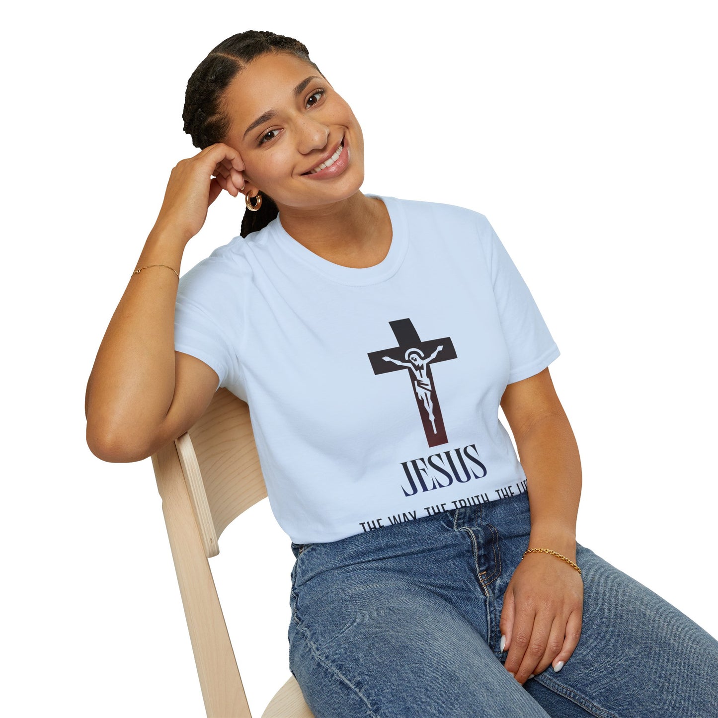 Jesus Cross T-Shirt — "The Way, The Truth, The Life" Christian Tee