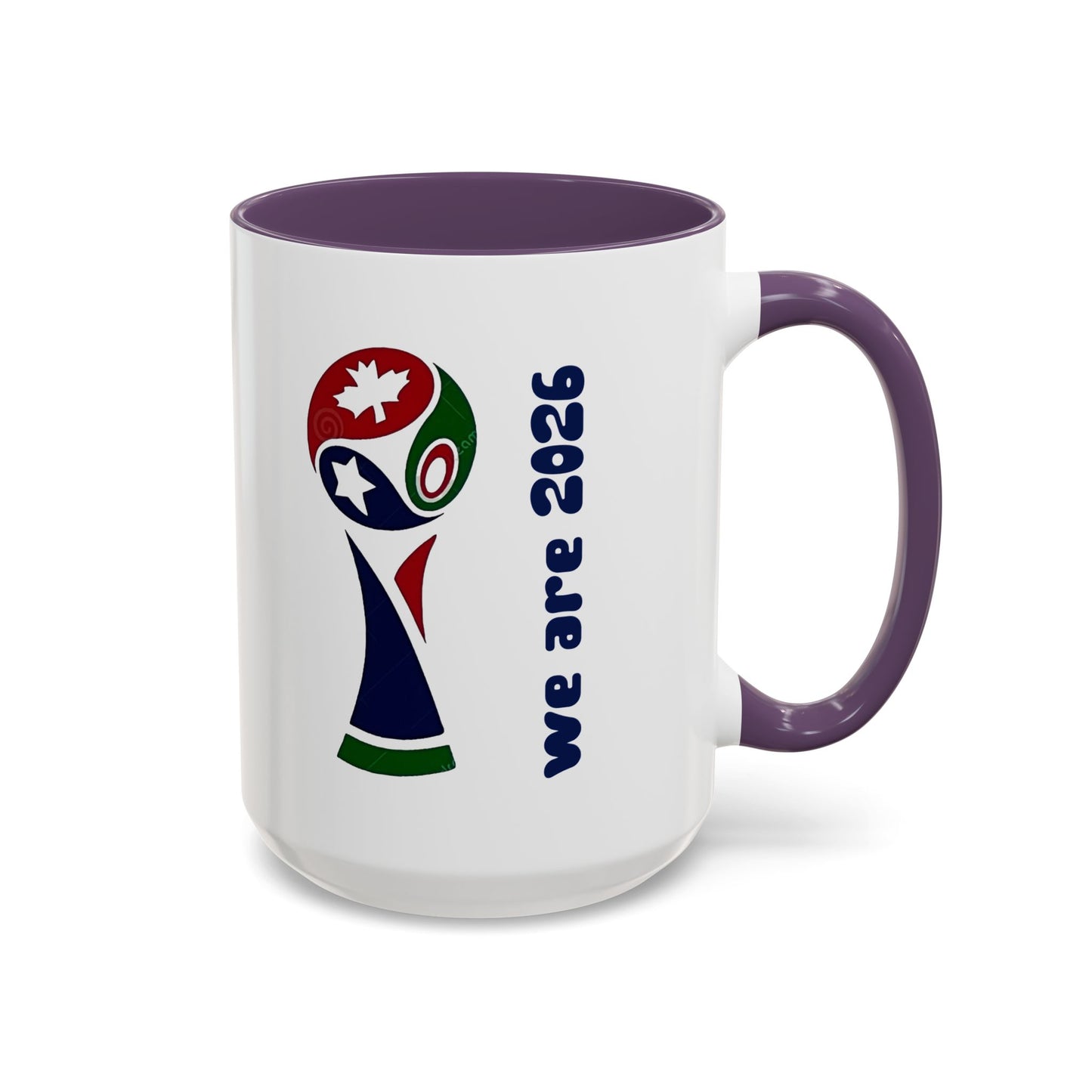 World Cup 2026 Accent Coffee Mug — 'We Are 2026' Soccer Fan Gift