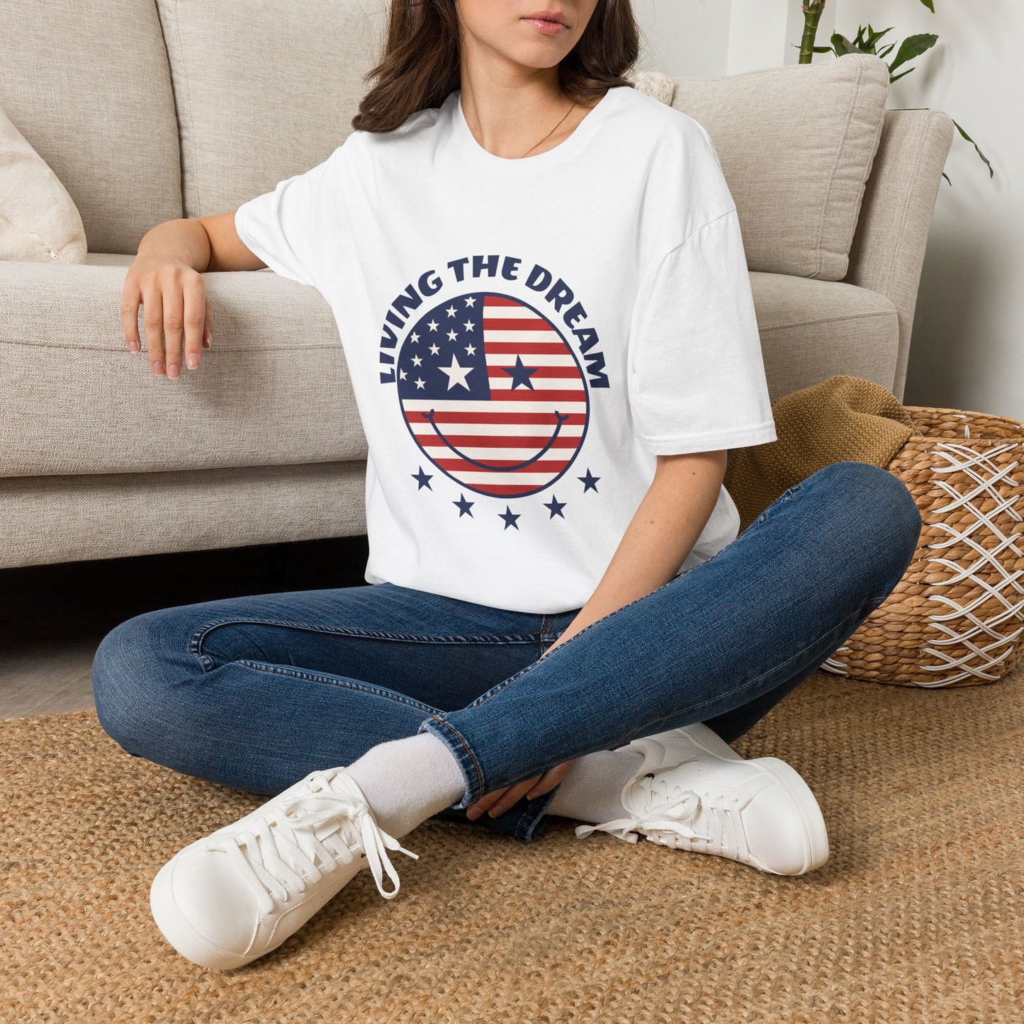 Living the Dream American Flag T-Shirt