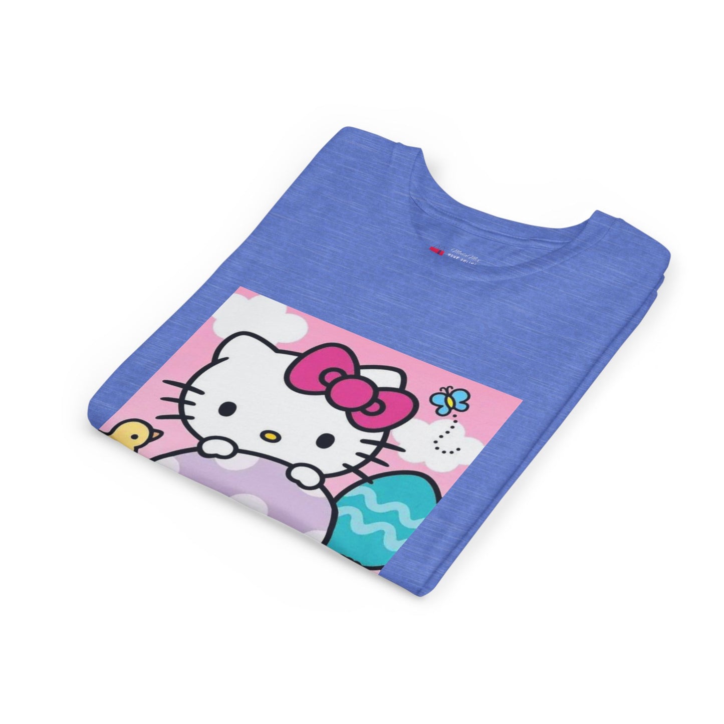 Hello Kitty Easter Youth Tee — Cute Bunny & Eggs Spring Shirt