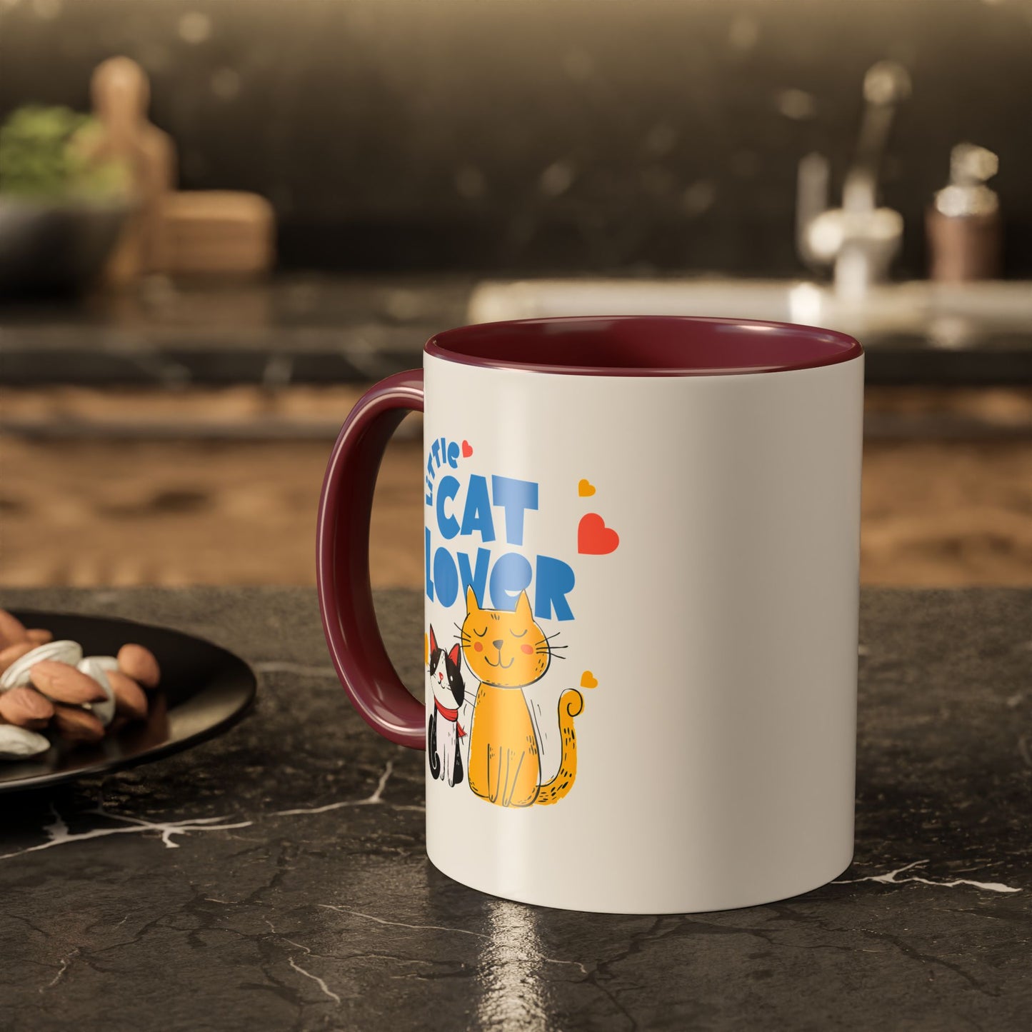 Cat Lover Mug — Colorful 11oz/15oz Ceramic Coffee Cup (Little Cat Lover Design)