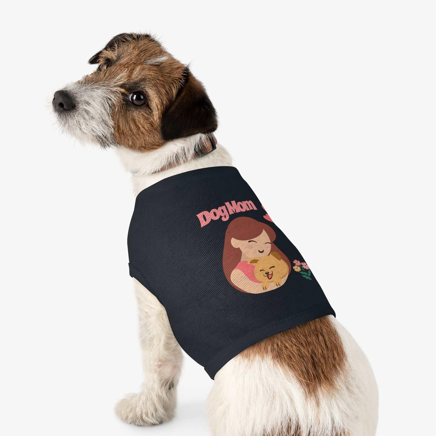 Dog Mom Pet Tank Top - Cute Floral Illustration