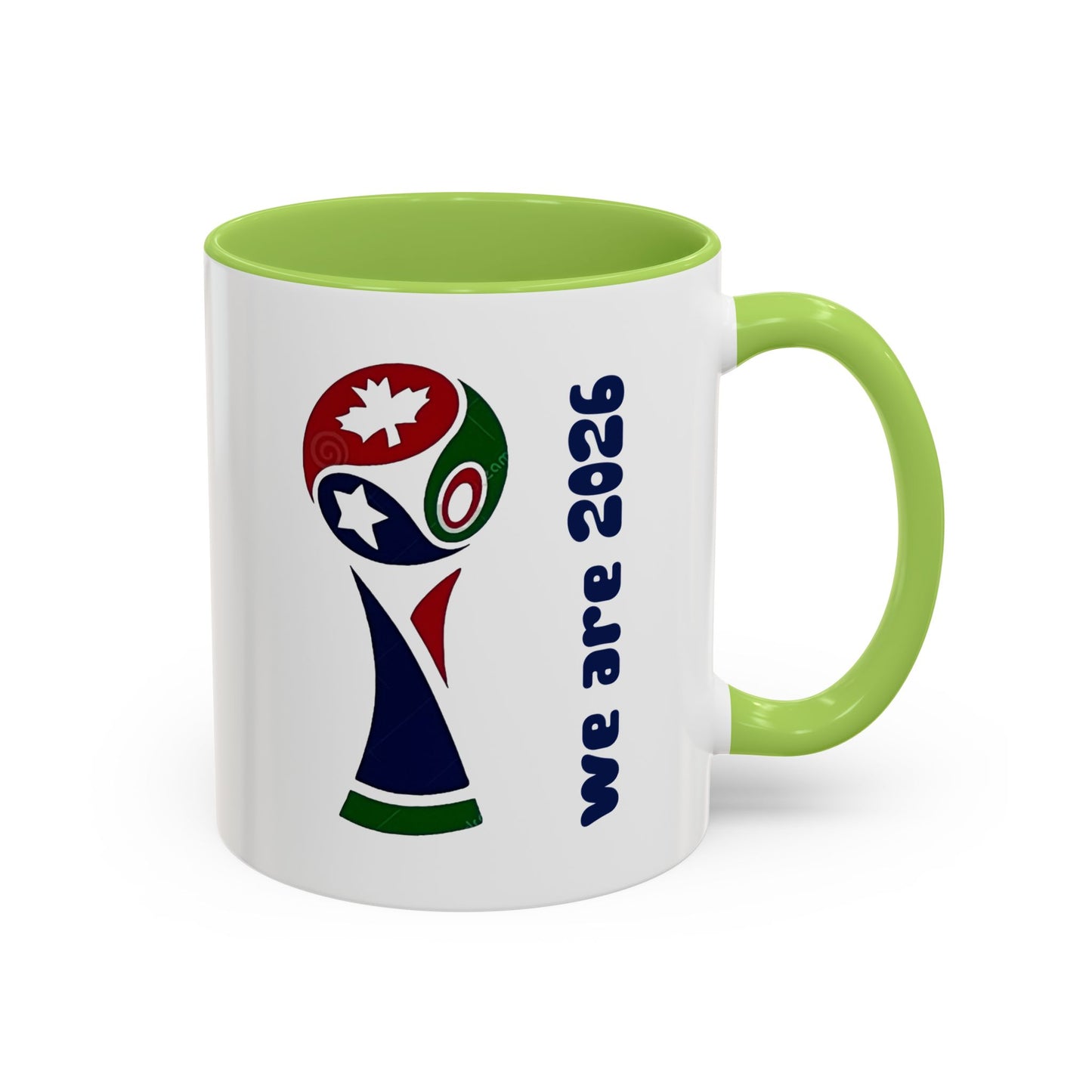 World Cup 2026 Accent Coffee Mug — 'We Are 2026' Soccer Fan Gift