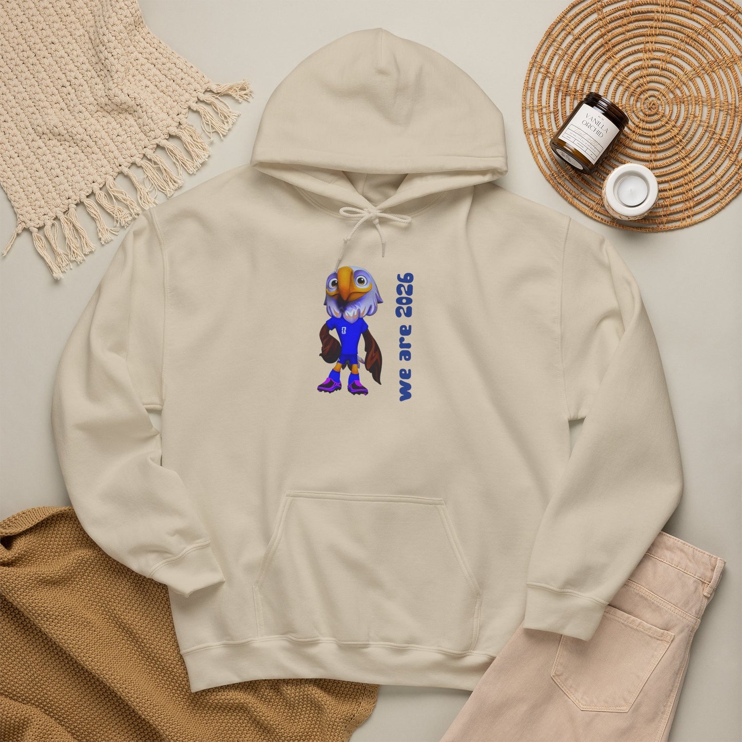 World Cup 2026 USA Eagle Mascot Hoodie — 'We Are 2026' Graphic Pullover