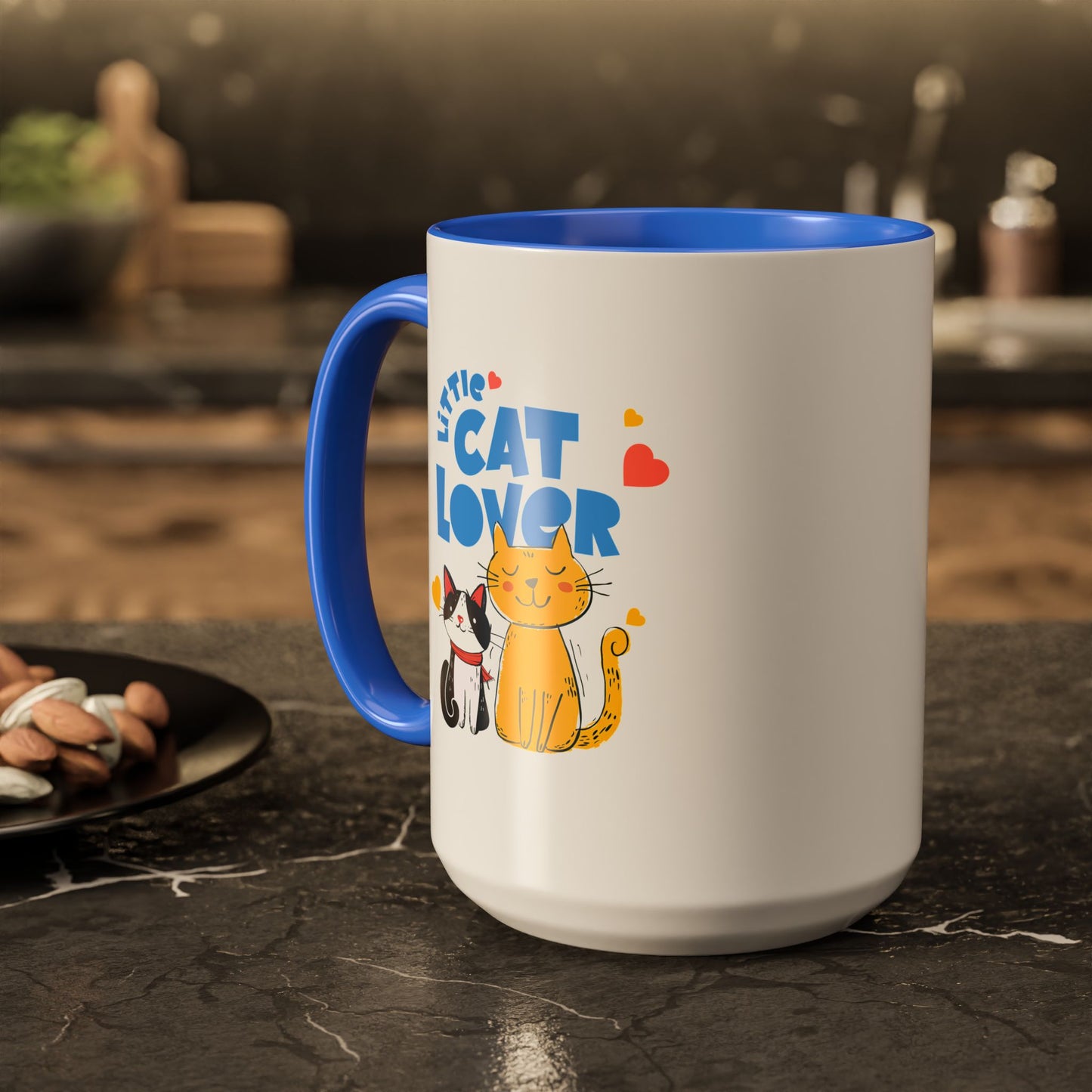 Cat Lover Mug — Colorful 11oz/15oz Ceramic Coffee Cup (Little Cat Lover Design)