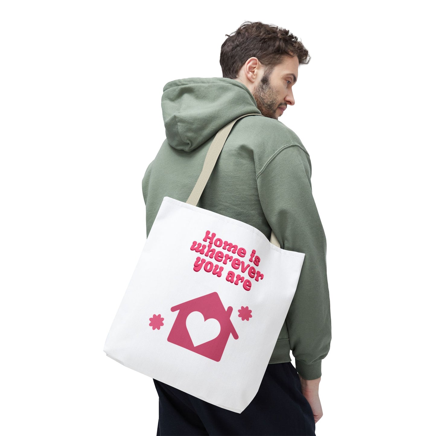 Valentine Love Tote Bag — Romantic Heart Print