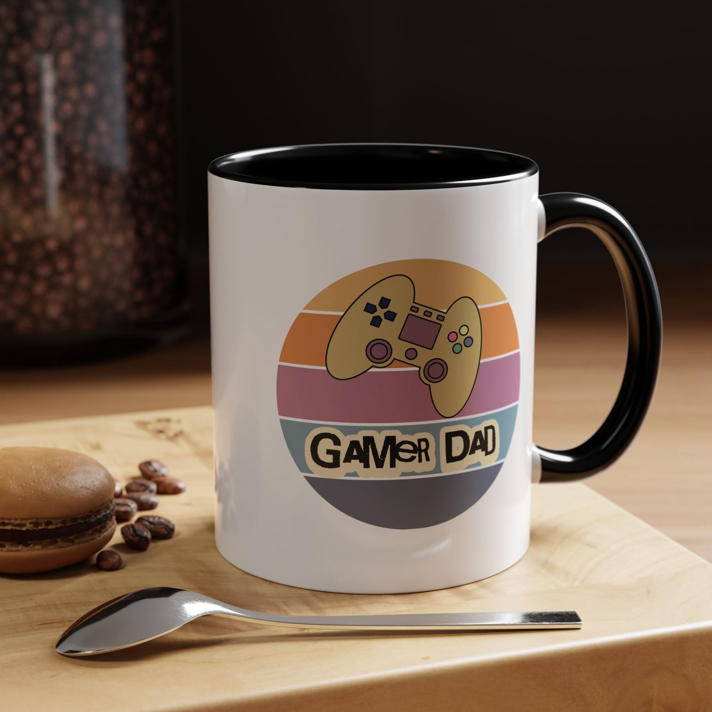 Gamer Dad Coffee Mug — Retro Controller Accent Mug (11/15 oz)