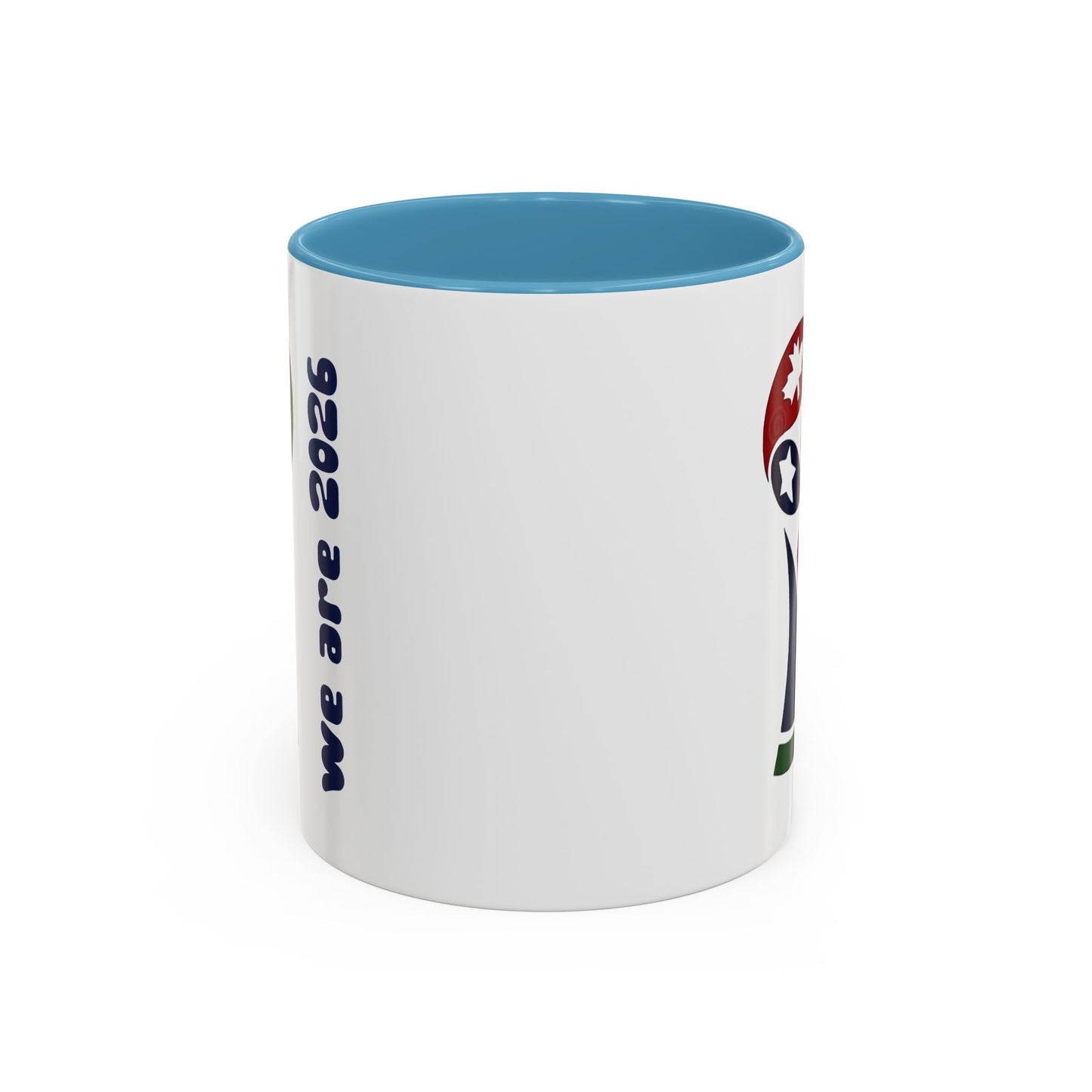 World Cup 2026 Accent Coffee Mug — 'We Are 2026' Soccer Fan Gift