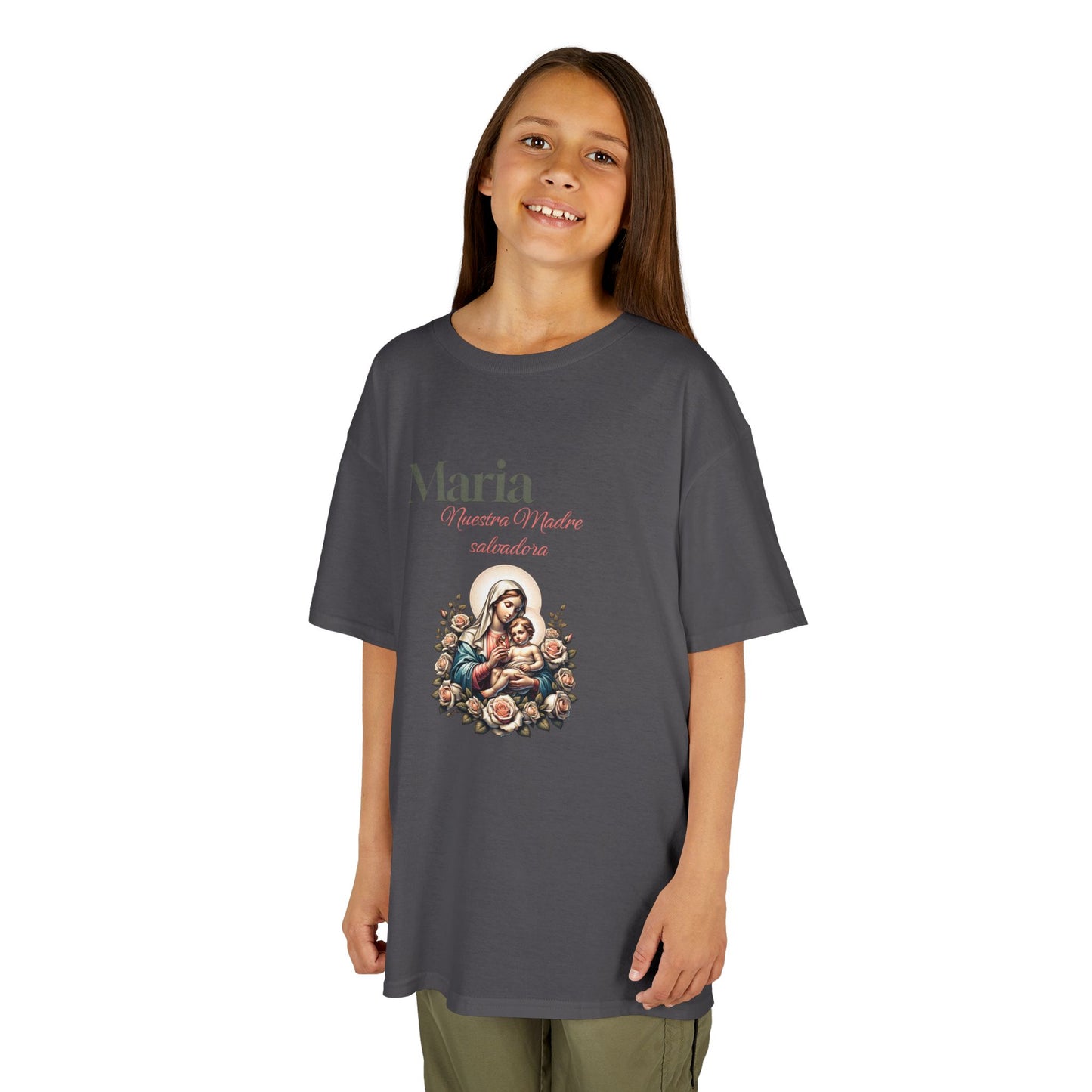 Kids Maria Virgen Faith T-Shirt — Religious Catholic Children's Tee