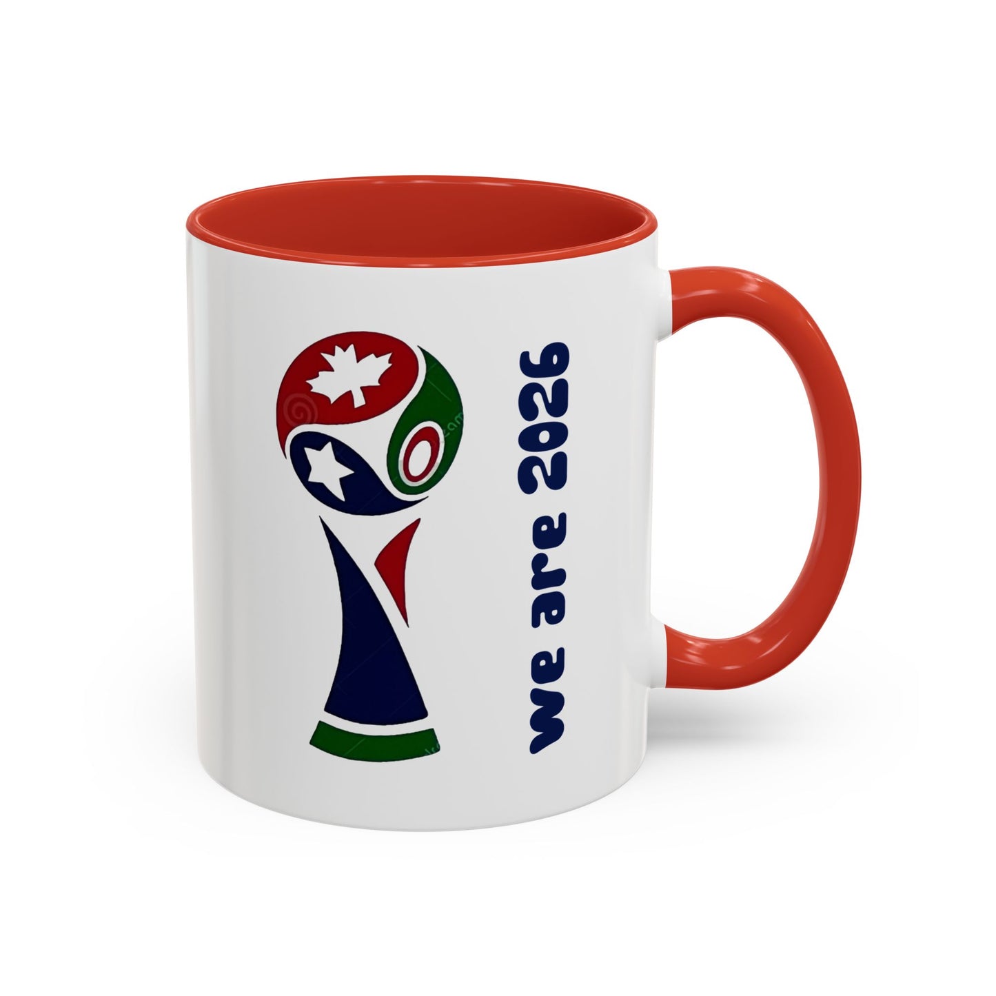 World Cup 2026 Accent Coffee Mug — 'We Are 2026' Soccer Fan Gift