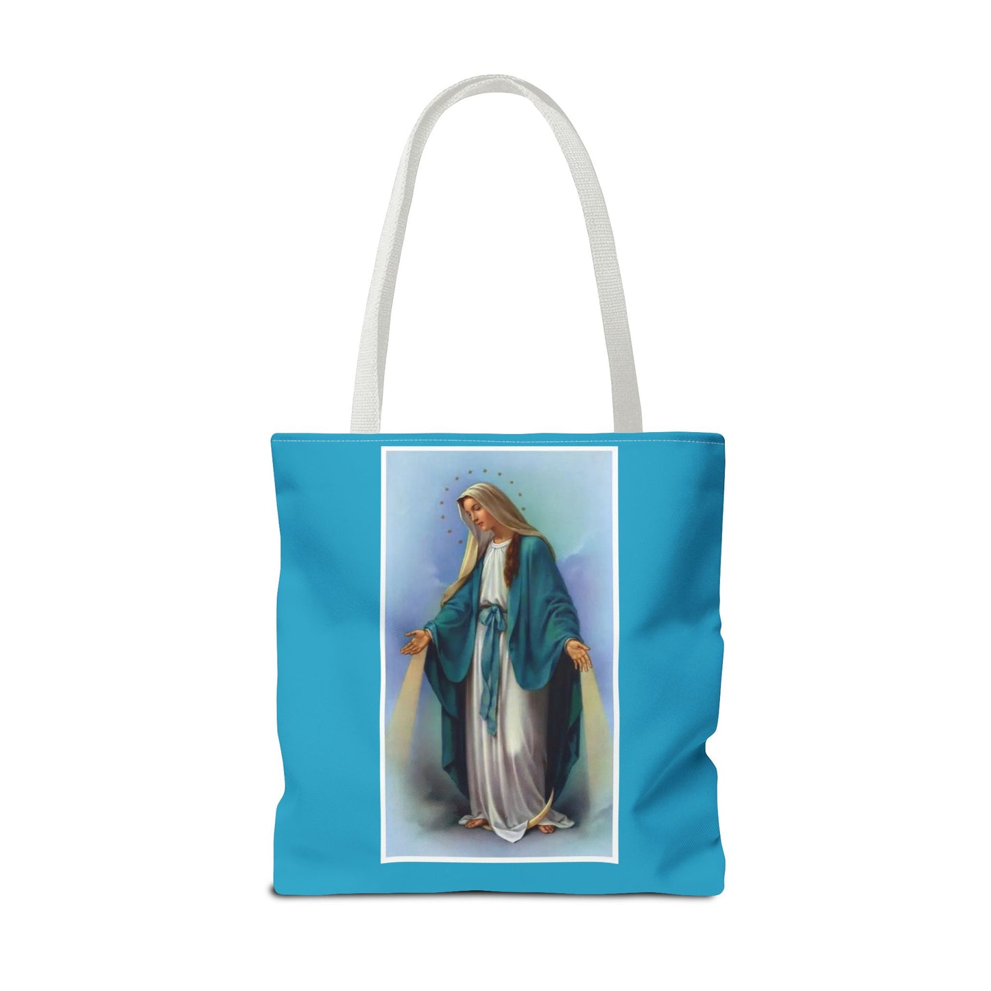 Virgin Mary Religious Tote Bag — Catholic Madonna AOP Shoulder Tote