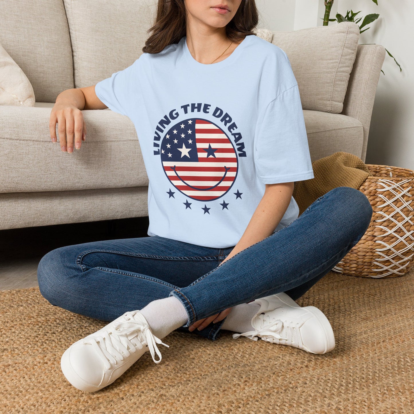 Living the Dream American Flag T-Shirt