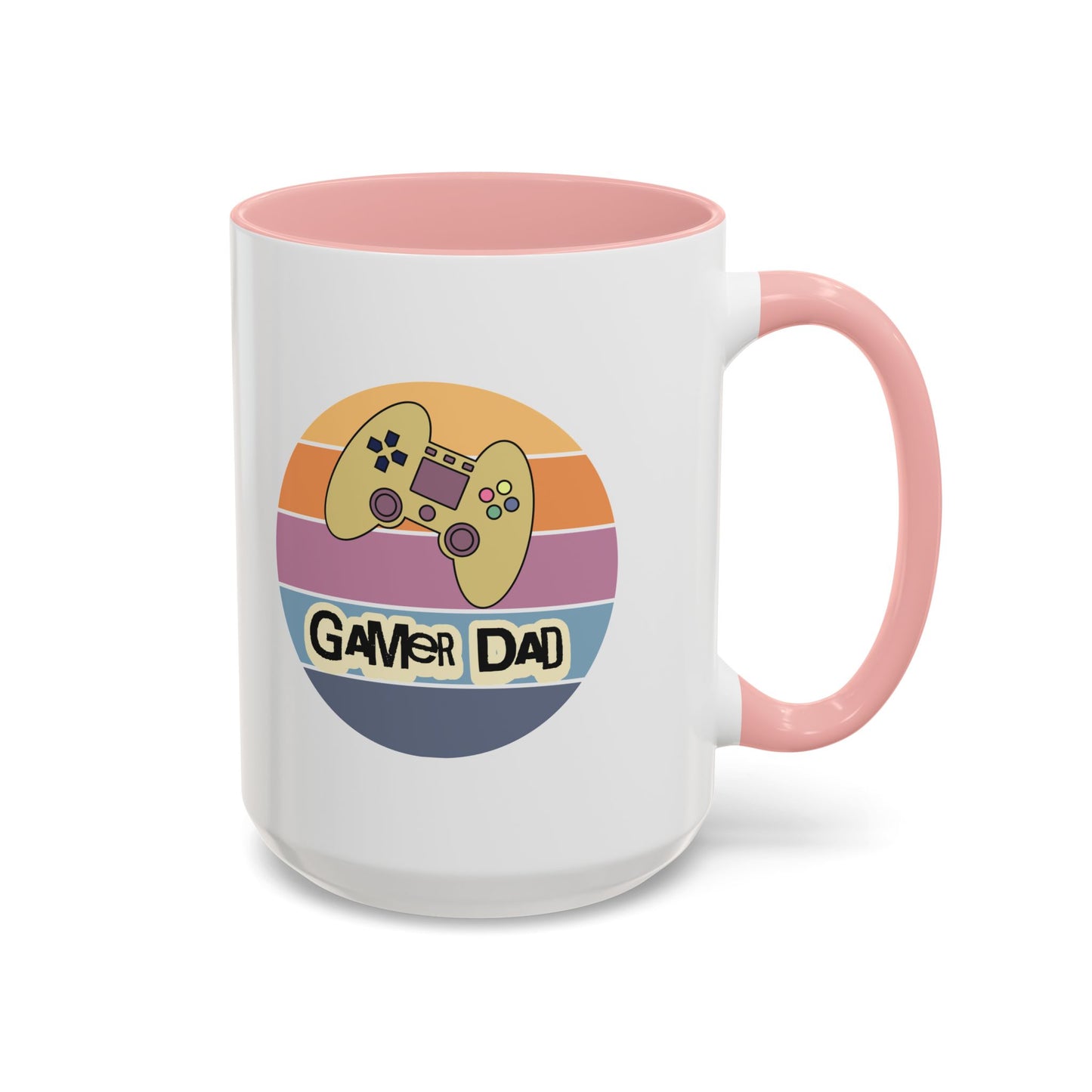 Gamer Dad Coffee Mug — Retro Controller Accent Mug (11/15 oz)