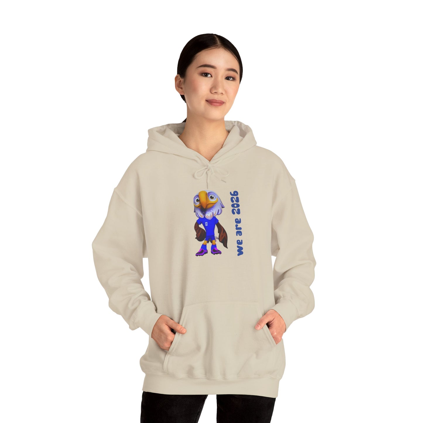World Cup 2026 USA Eagle Mascot Hoodie — 'We Are 2026' Graphic Pullover