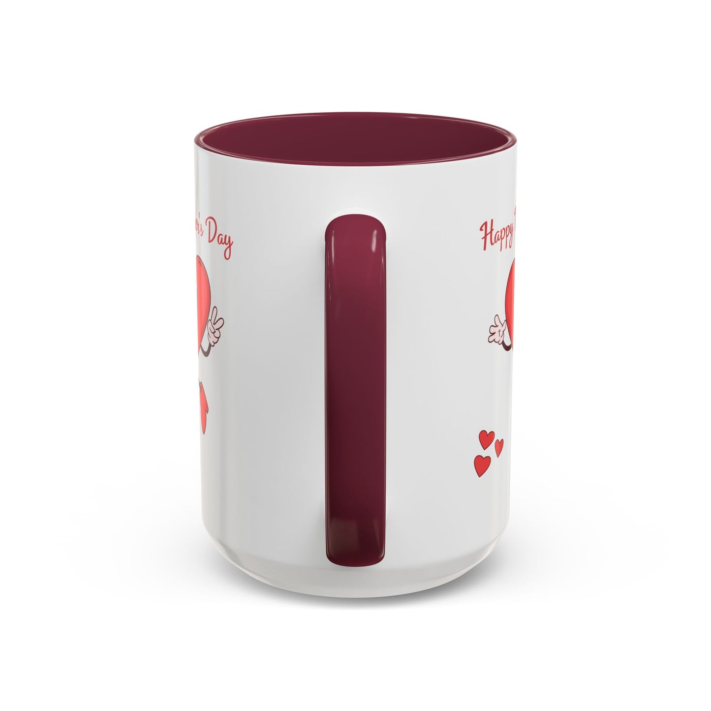 Happy Mother's Day Heart Mug — Cute Retro Heart Mom Coffee Cup (11oz, 15oz)