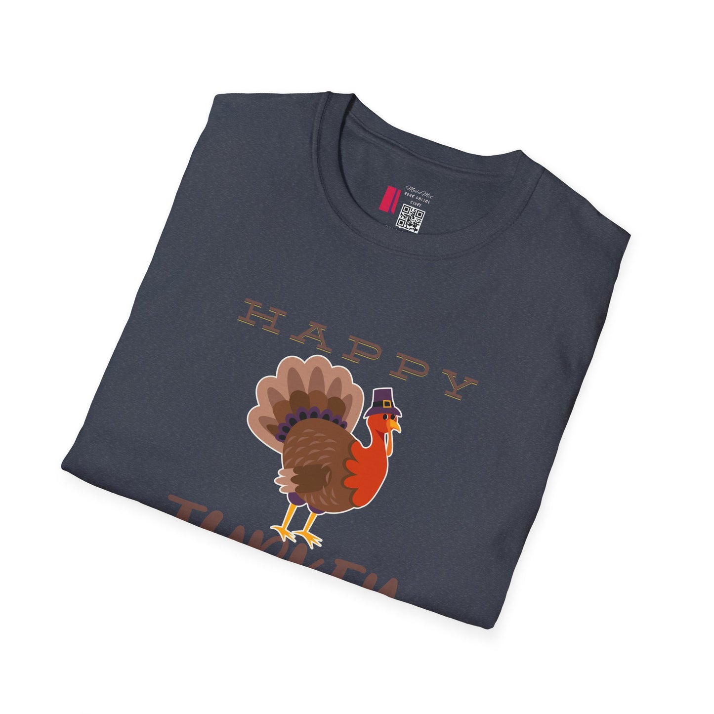 Thanksgiving Unisex Softstyle T-Shirt - Festive Fall Holiday Design
