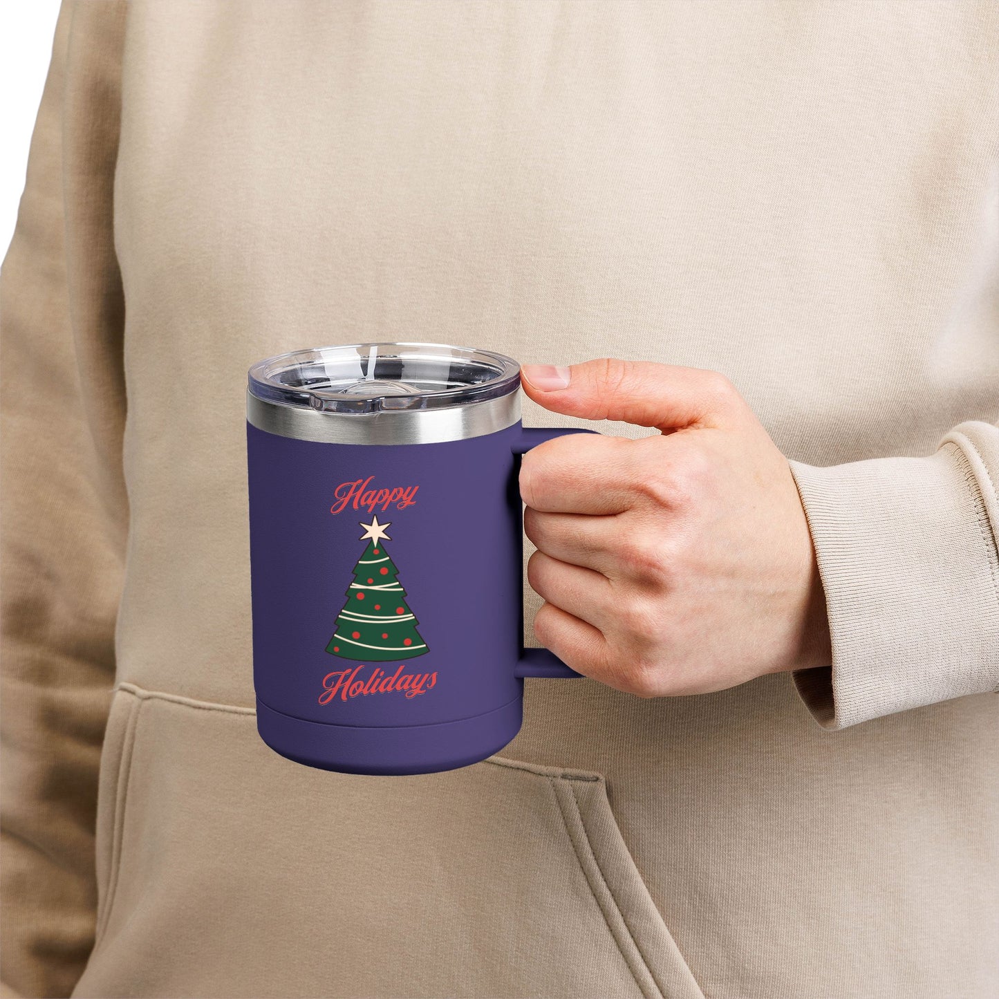 Christmas Coffee Mug Tumbler, 15oz