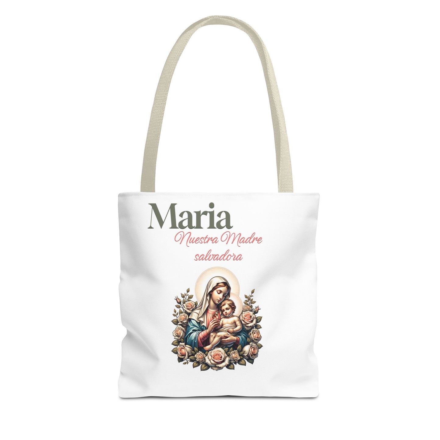 Faith Maria Jesus Tote Bag — Religious Faith All-Over Print Tote